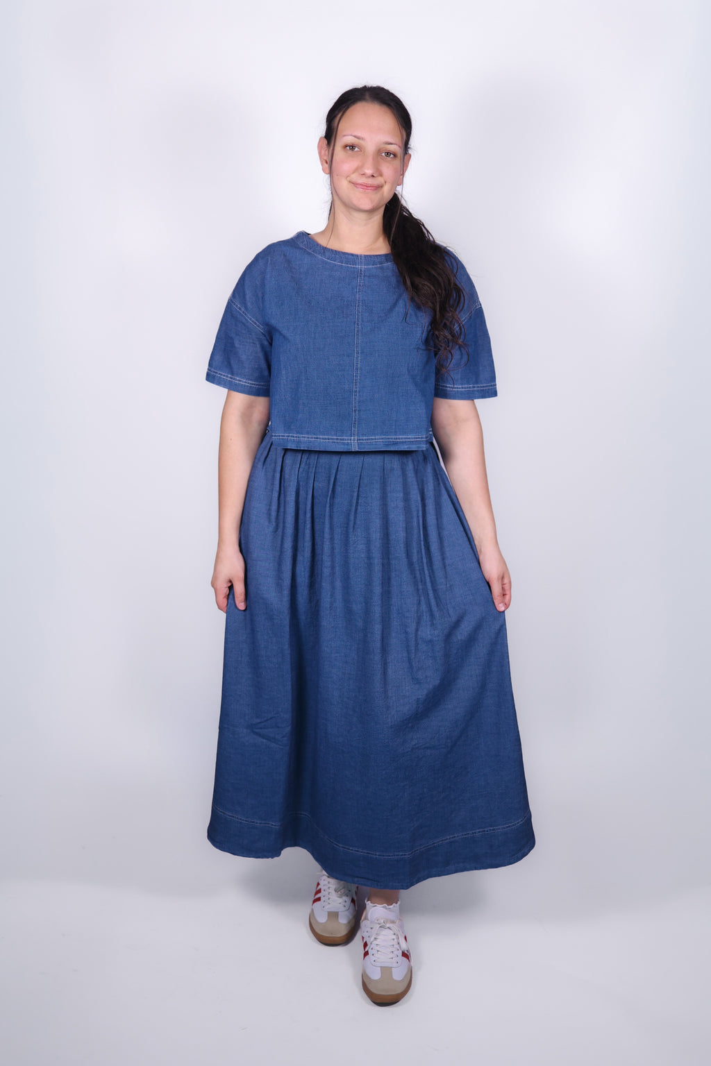 Remy Denim Print Midi Set