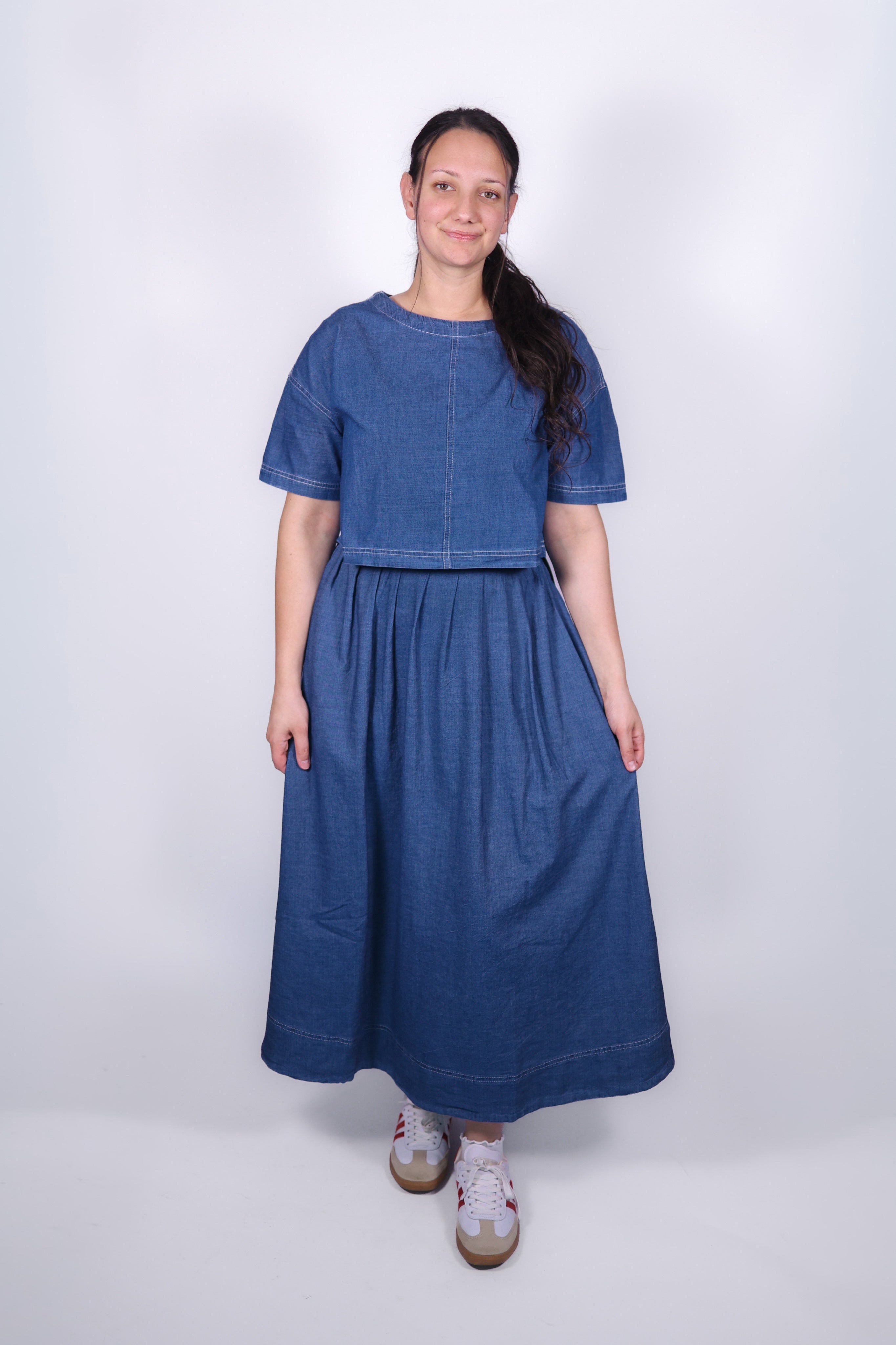 Remy Denim Print Midi Set