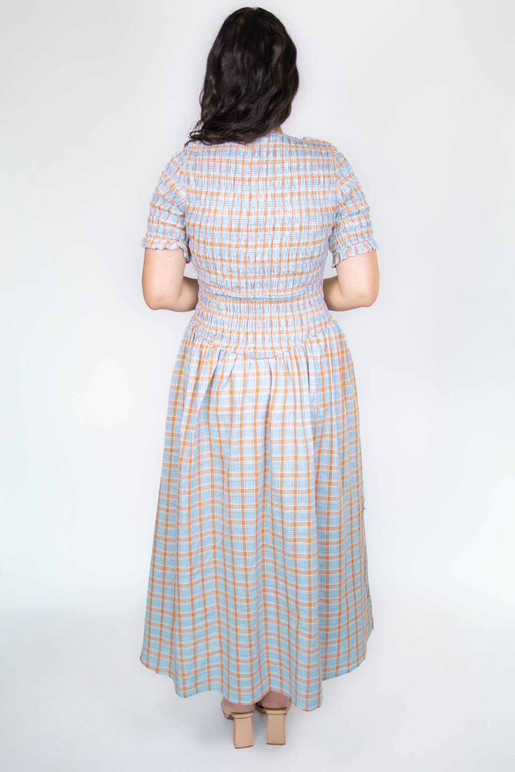 Kenlie Plaid Smocked Dress