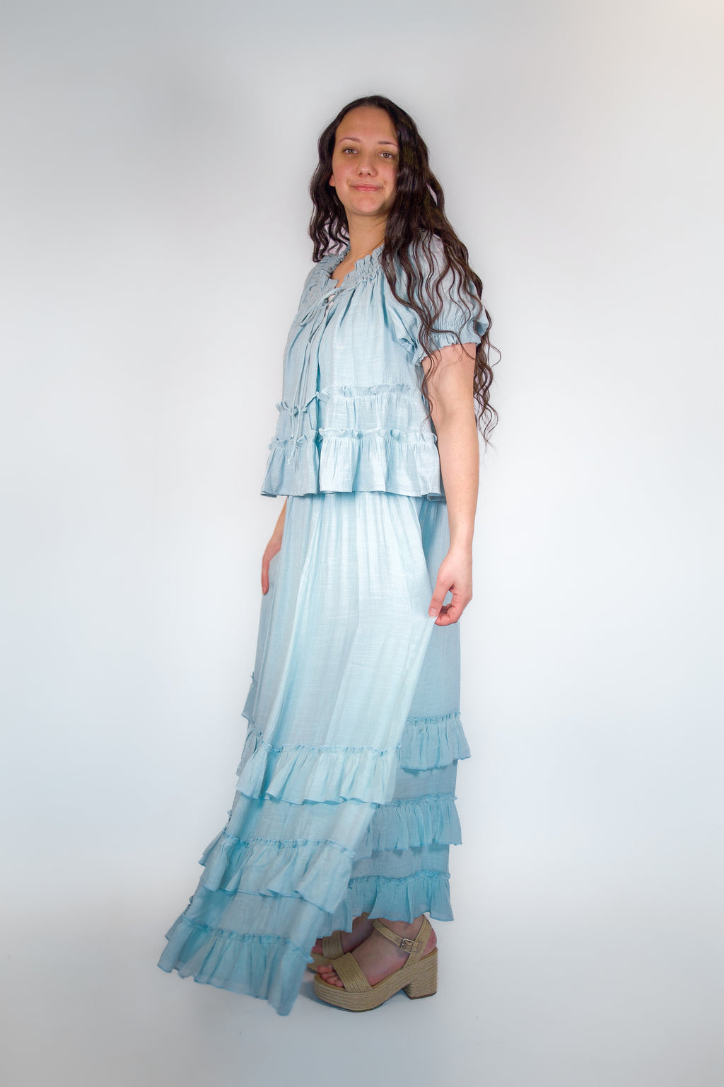 Conjunto largo de volantes Brielle