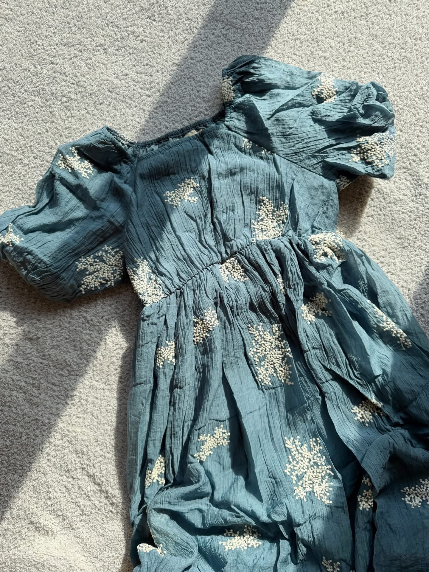 Aria Floral Embroidered Midi Dress