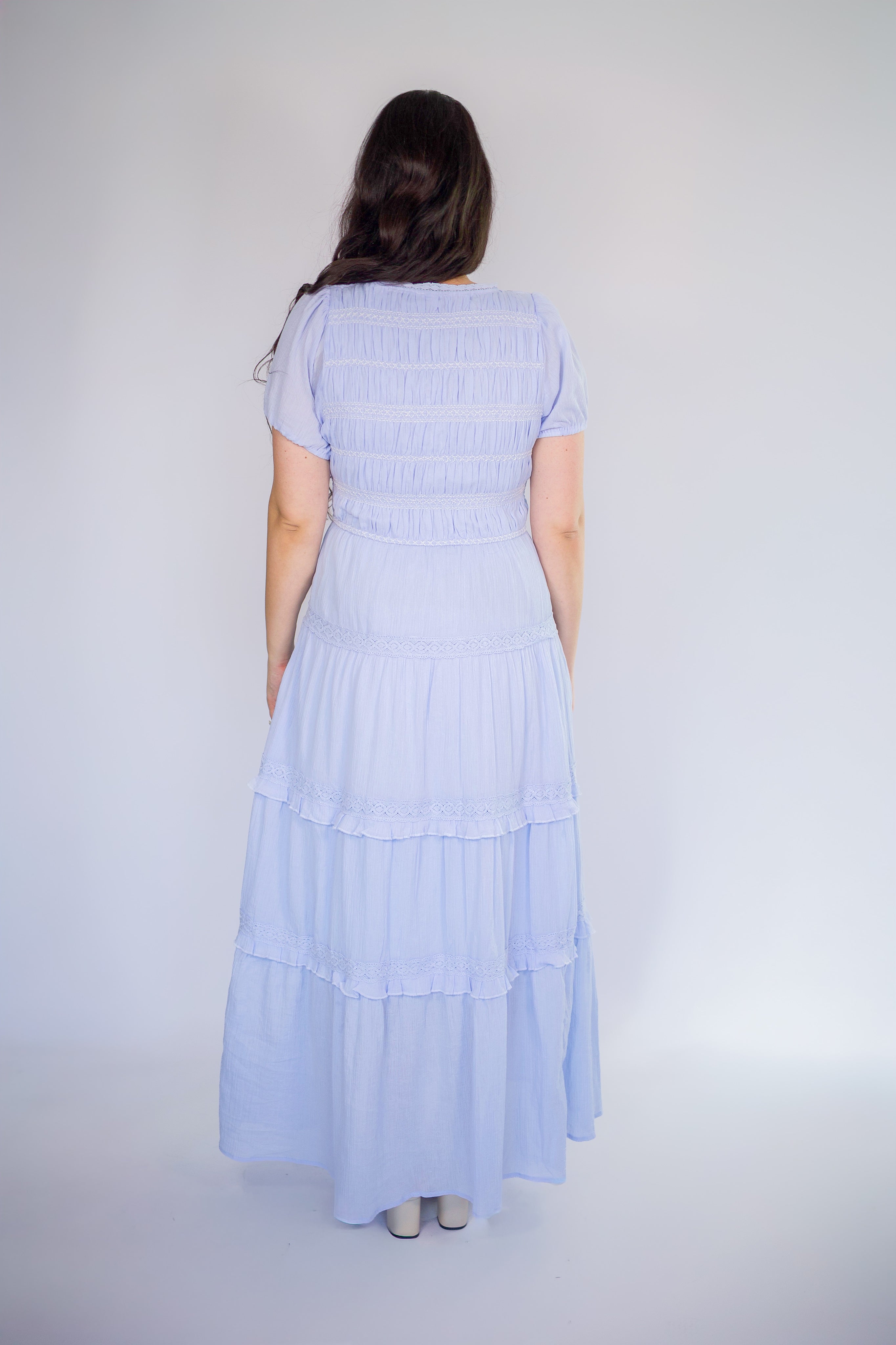Skye Smocked Button Maxi Dress
