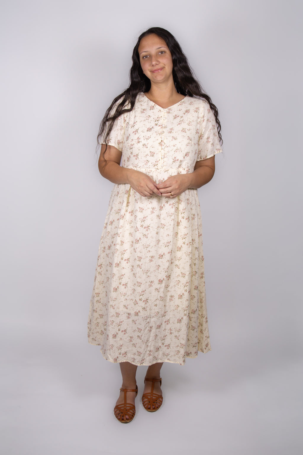 Lillie Cotton Gauze Floral Dress