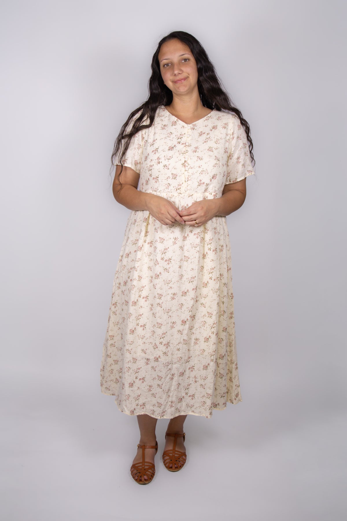 Lillie Cotton Gauze Floral Dress