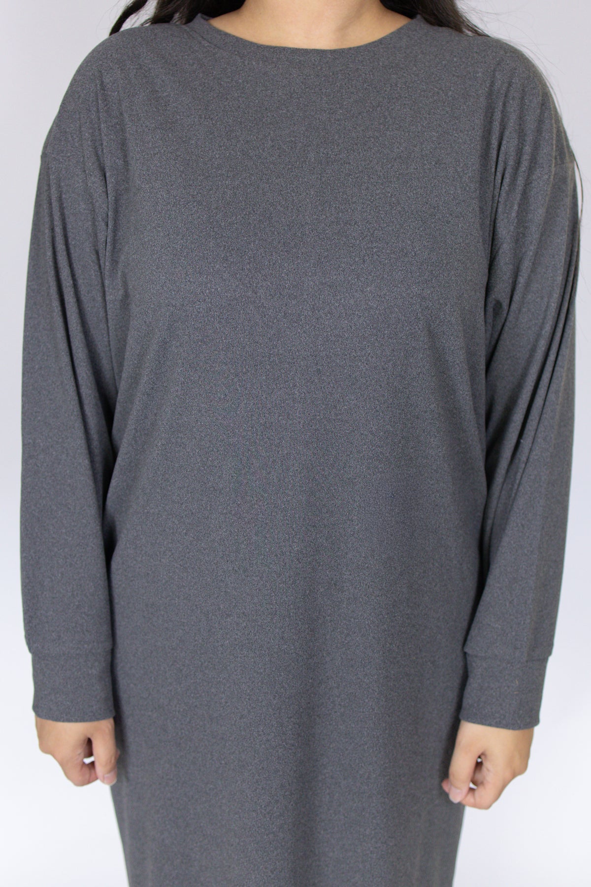 Stevie Casual Sweatshirt Dress in Charcoal
