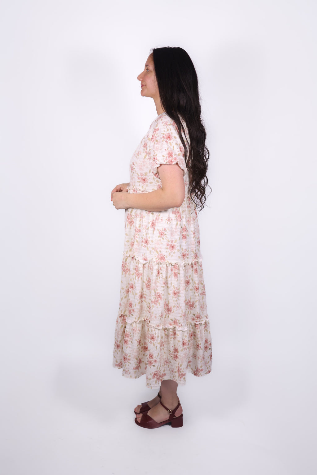 Serena Midi Dress in Mulberry