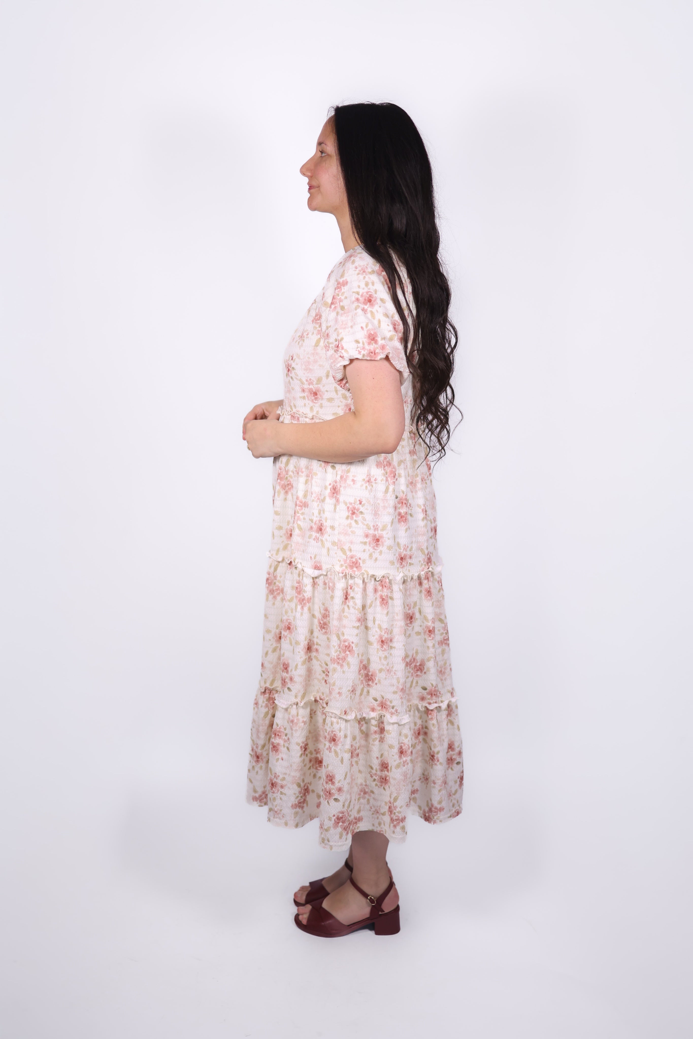 Serena Midi Dress in Mulberry