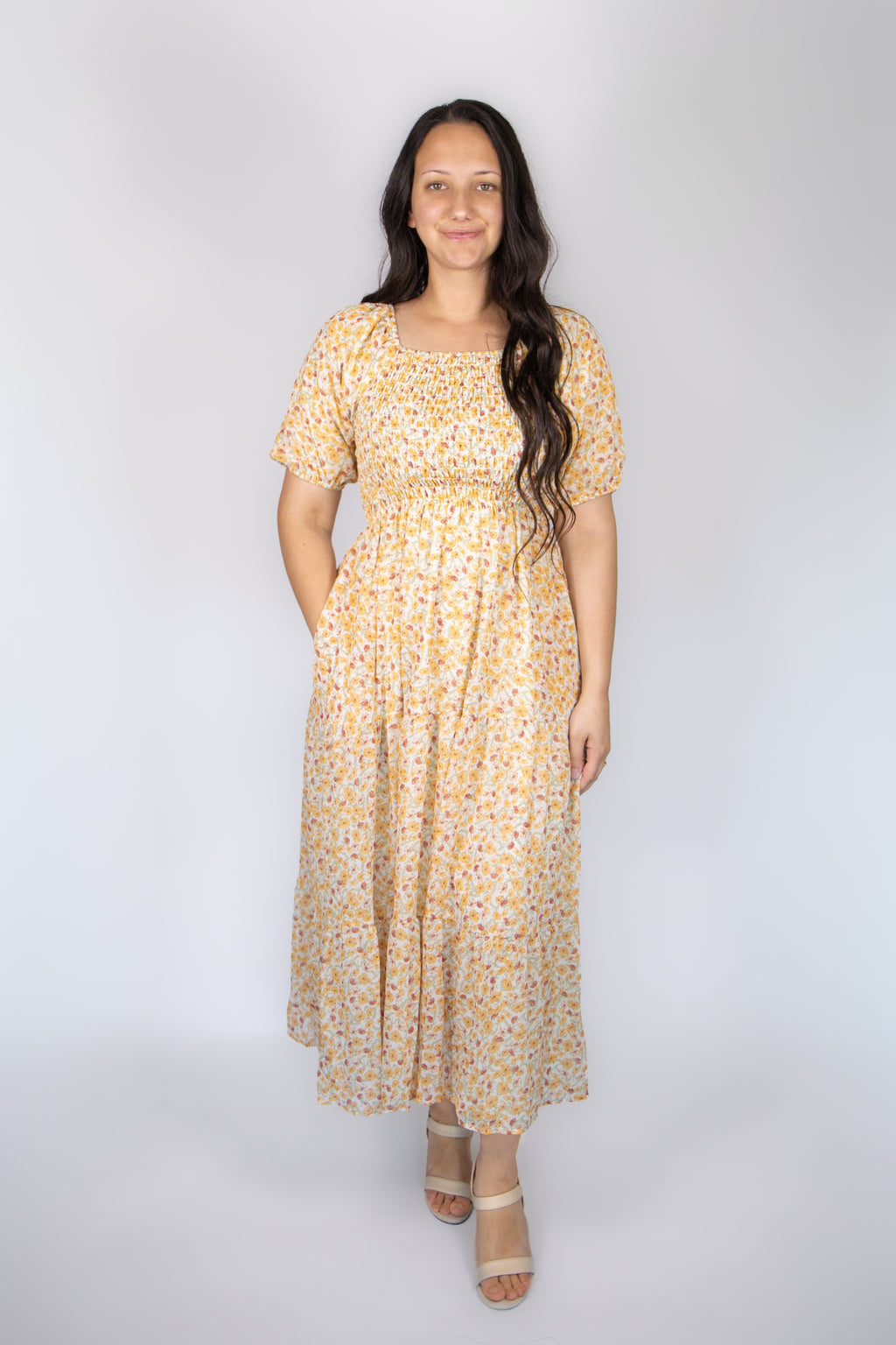 Indy Dress in Orange Bloom
