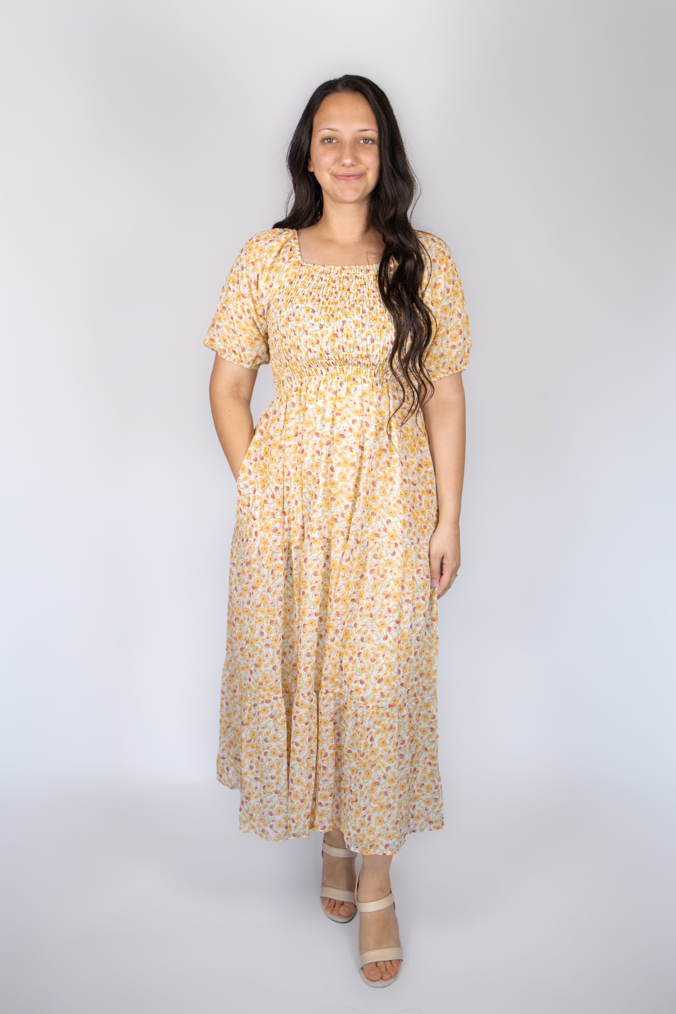 Indy Dress in Orange Bloom