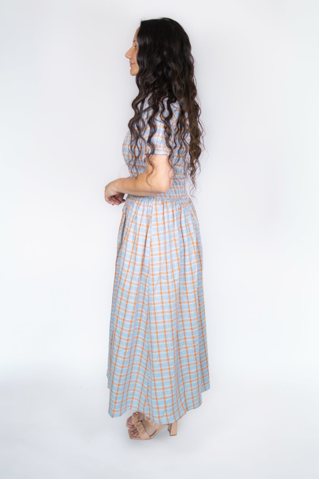 Kenlie Plaid Smocked Dress