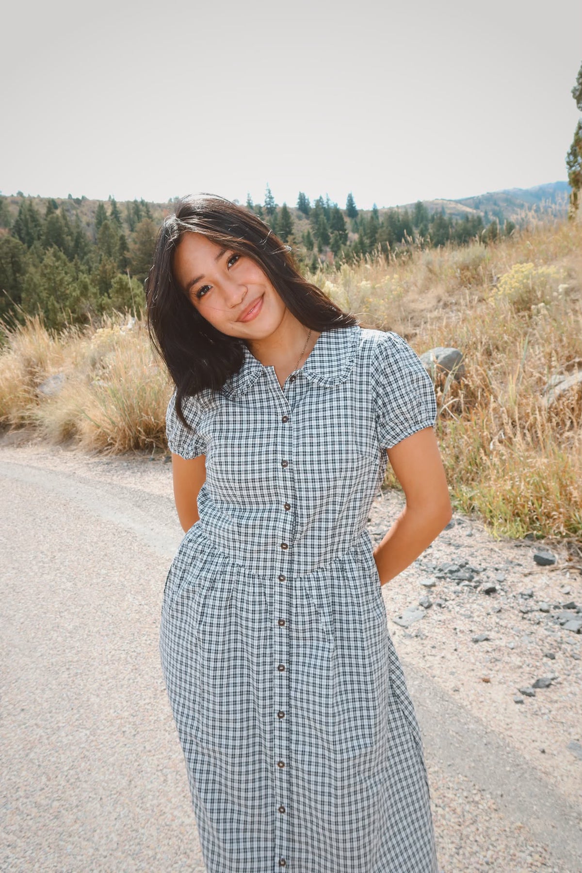Lottie Peter Pan Collar Plaid Dress
