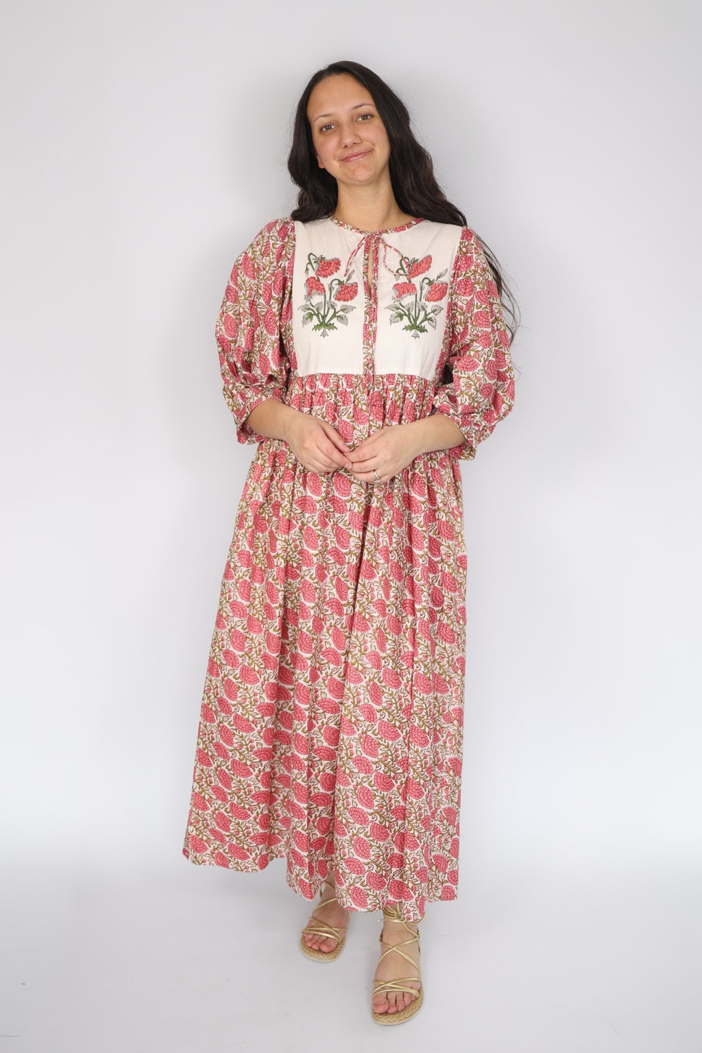 Avani Dress in Pink Floral