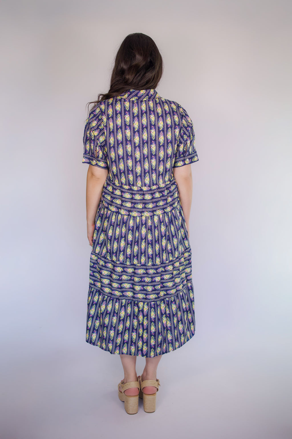 Della Spring Collared Midi Dress