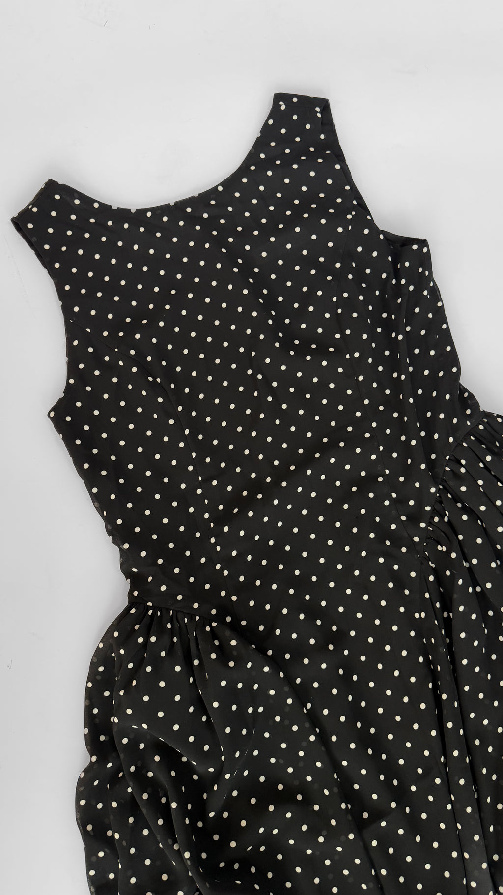 Kamrie Polka Dot Tank Dress in Black