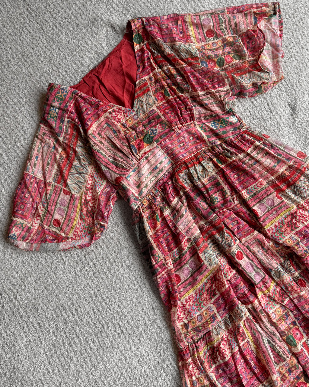 Elsie Patchwork Midi Dress