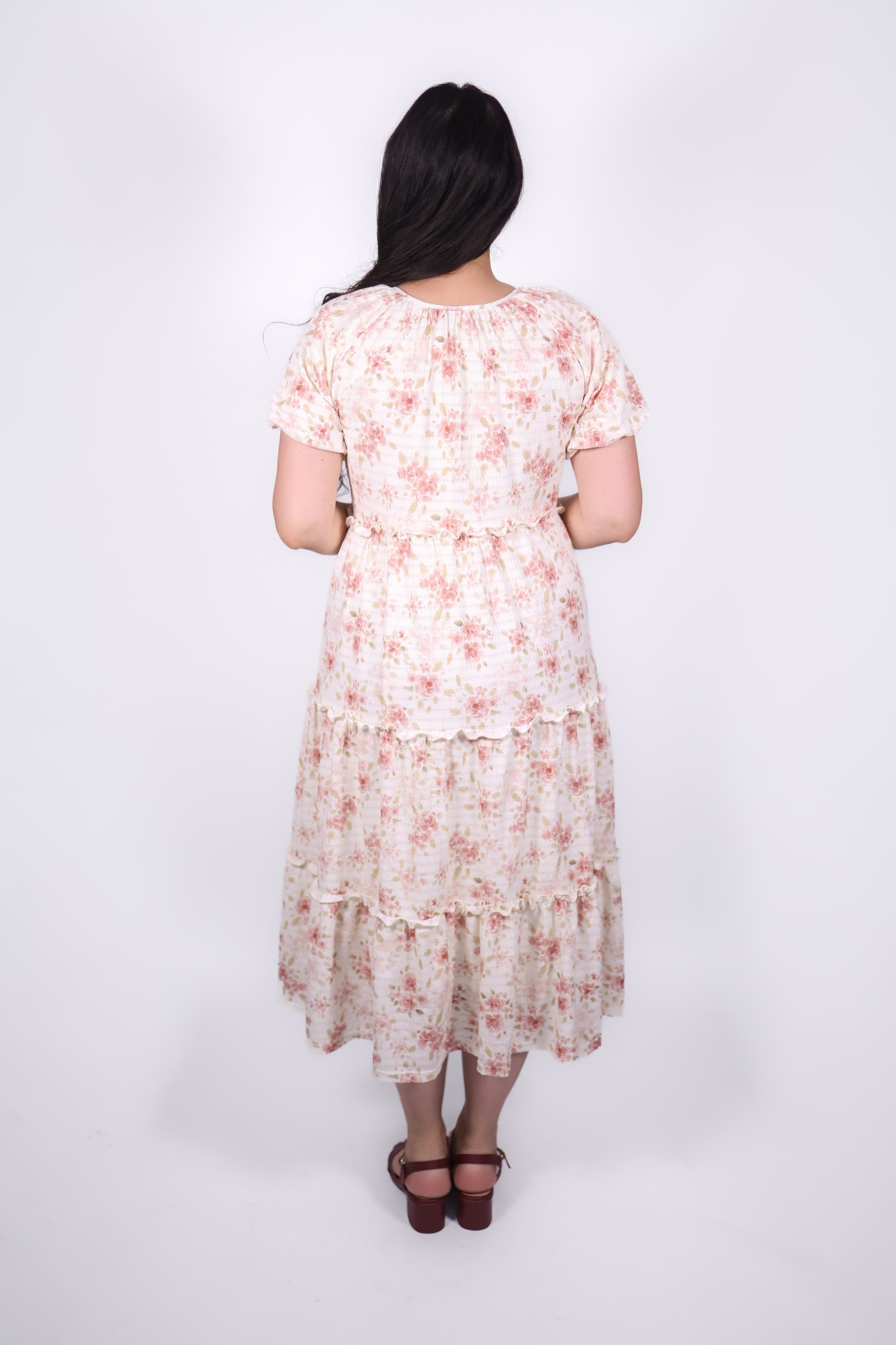 Serena Midi Dress in Mulberry