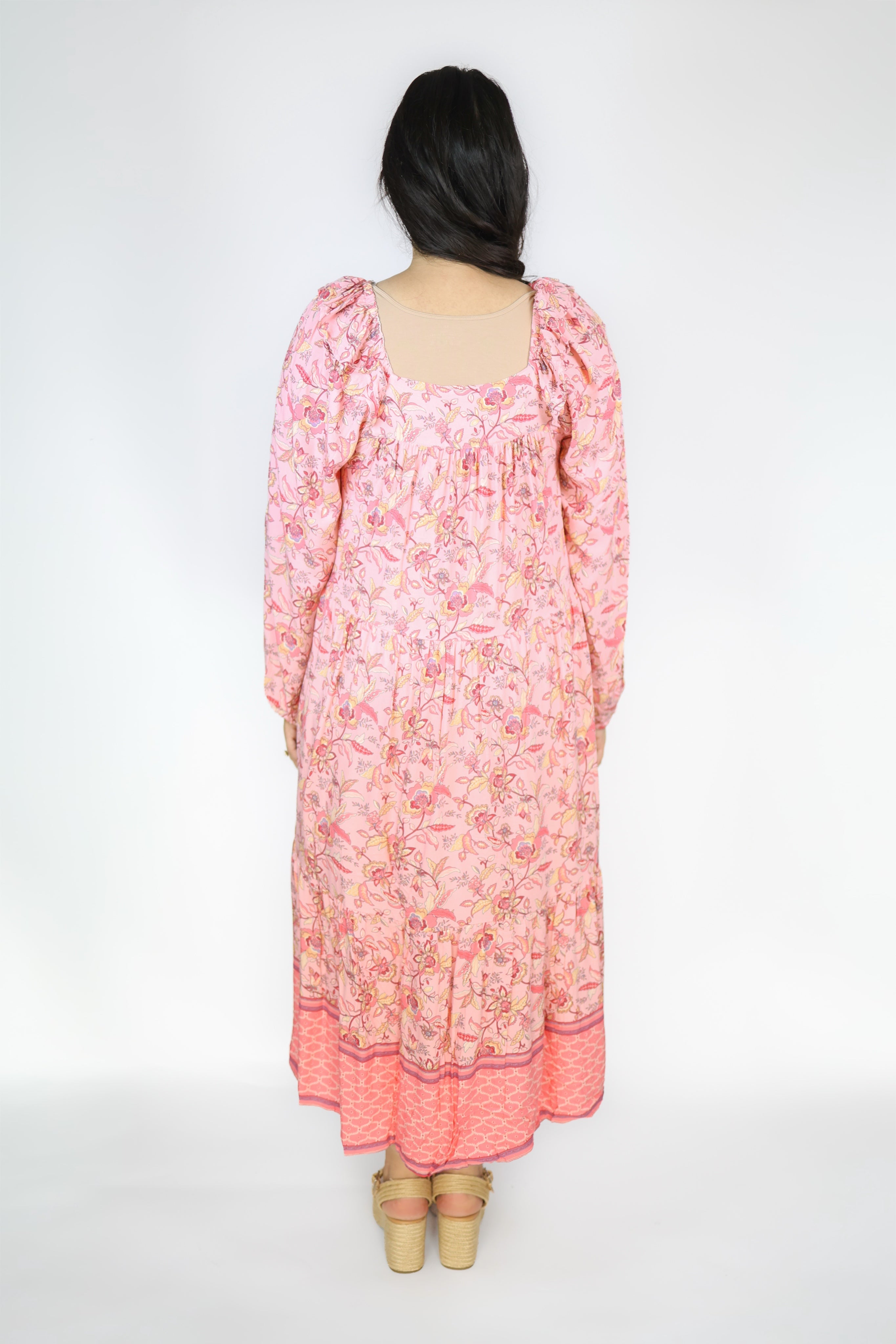 Paisley Pink Midi Dress