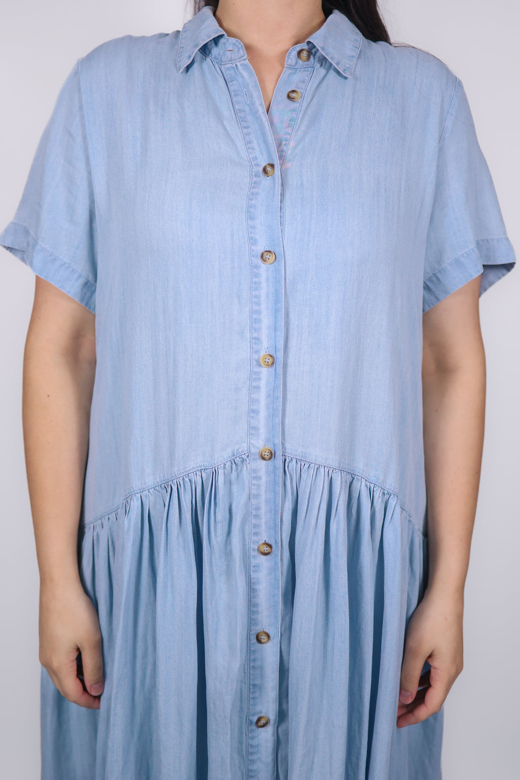 Vestido vaquero Jessa de talle bajo