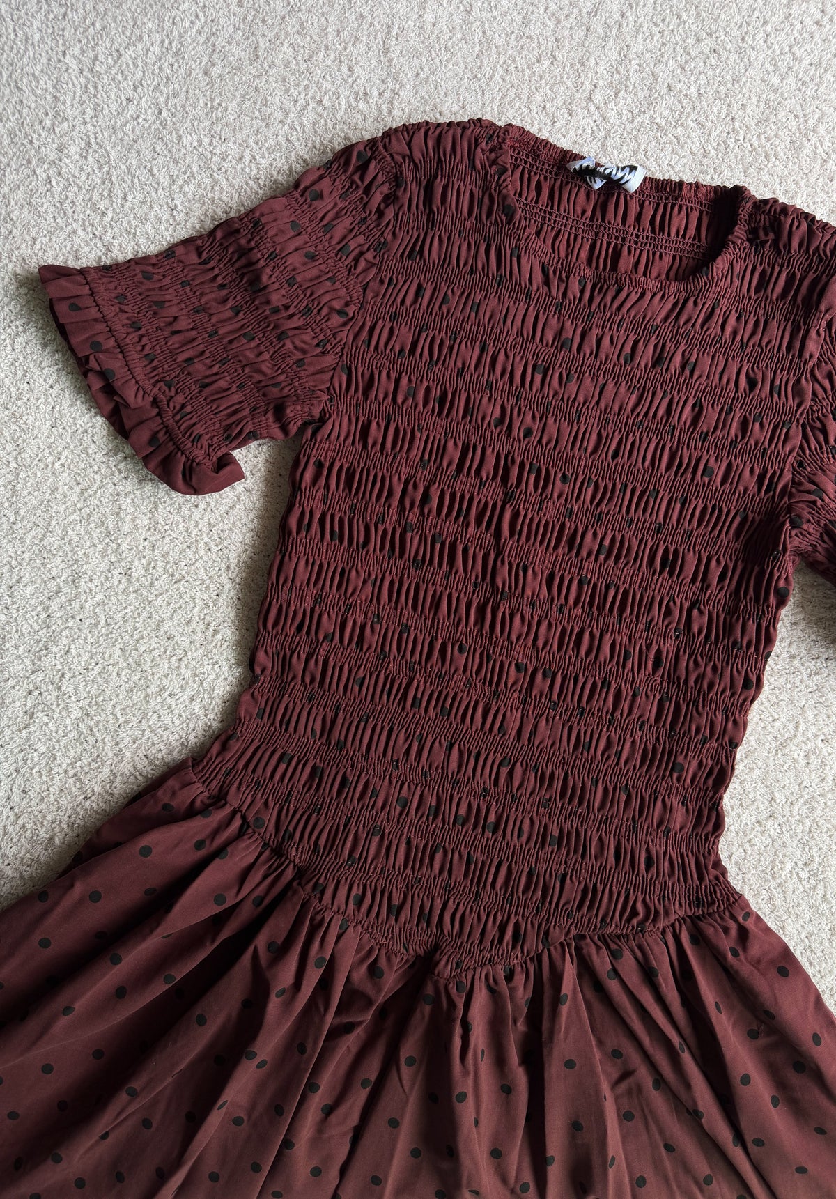 Fia Polka Dot Smocked Dress