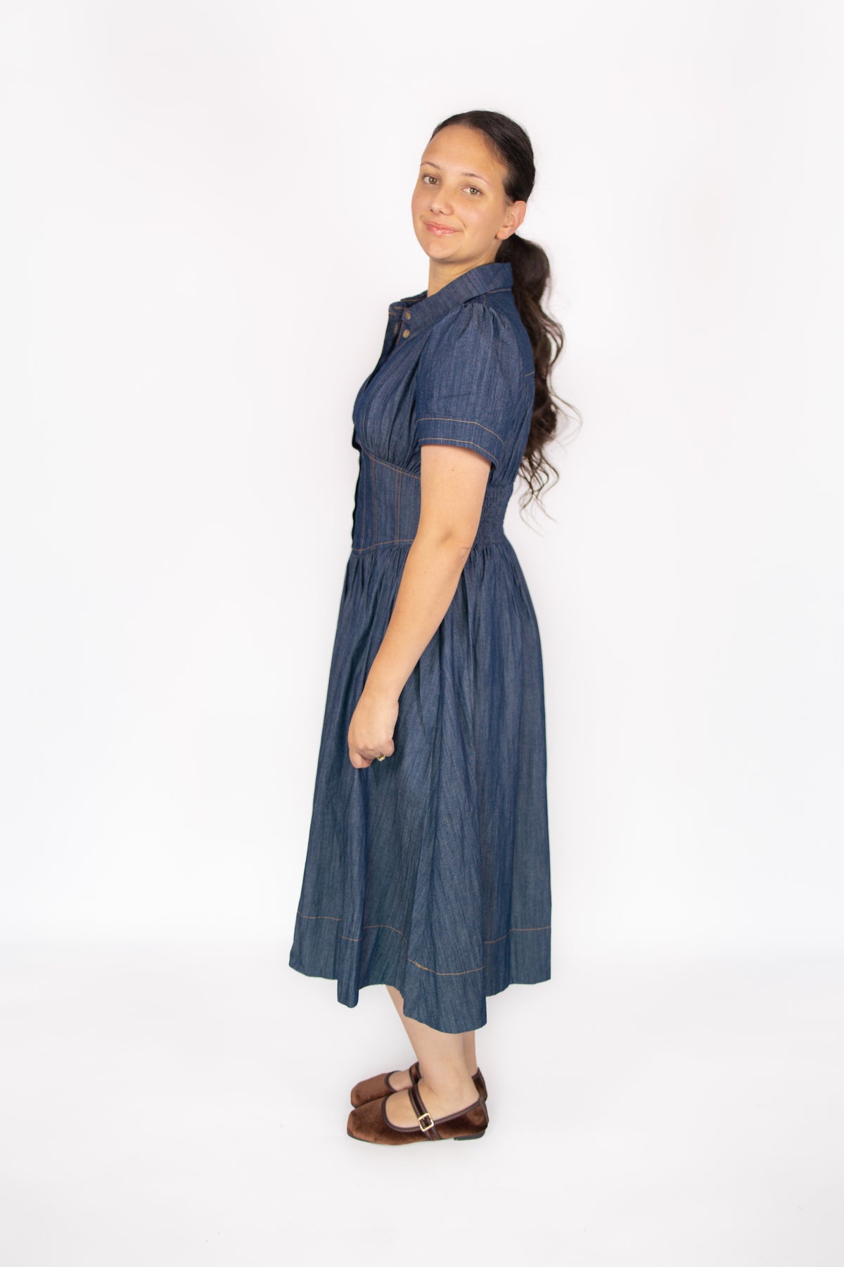 Hattie Corset Denim Dress