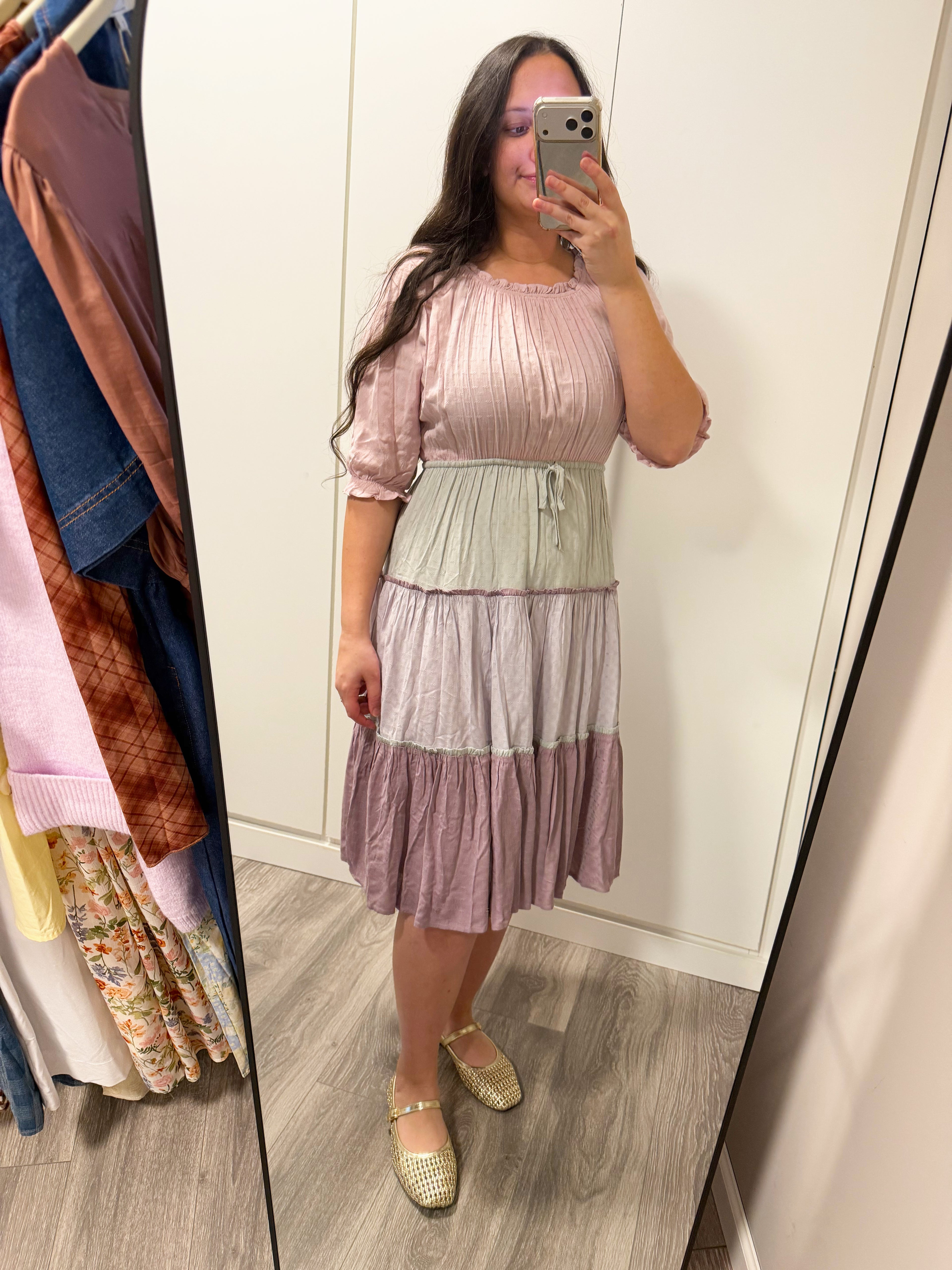 Presley Pastel Tiered Dress - SMALL