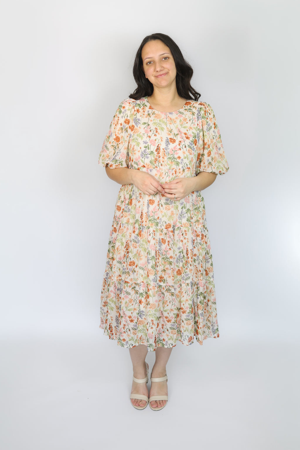 Flora Tiered Midi Dress