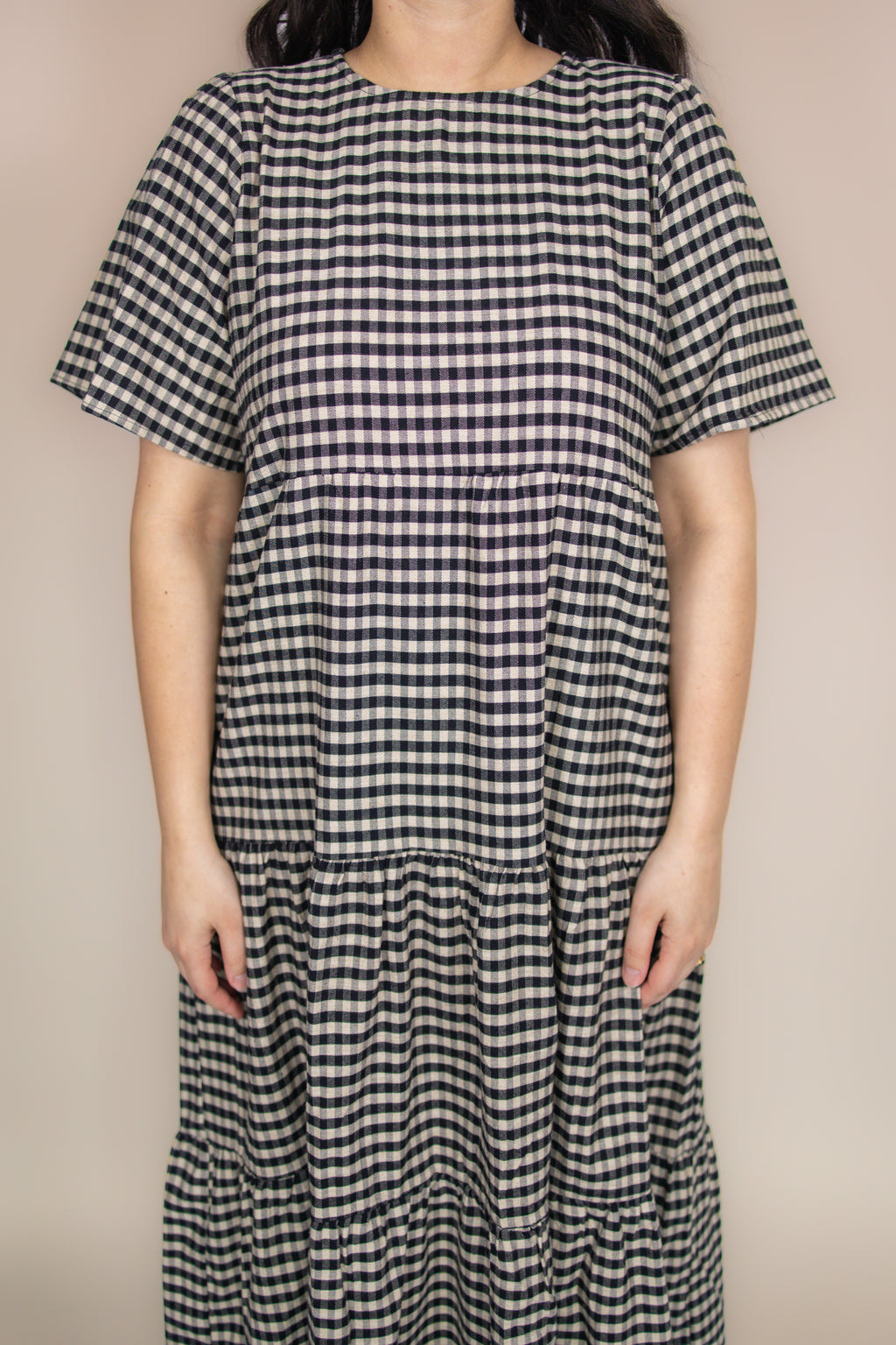 London Gingham Tiered Dress