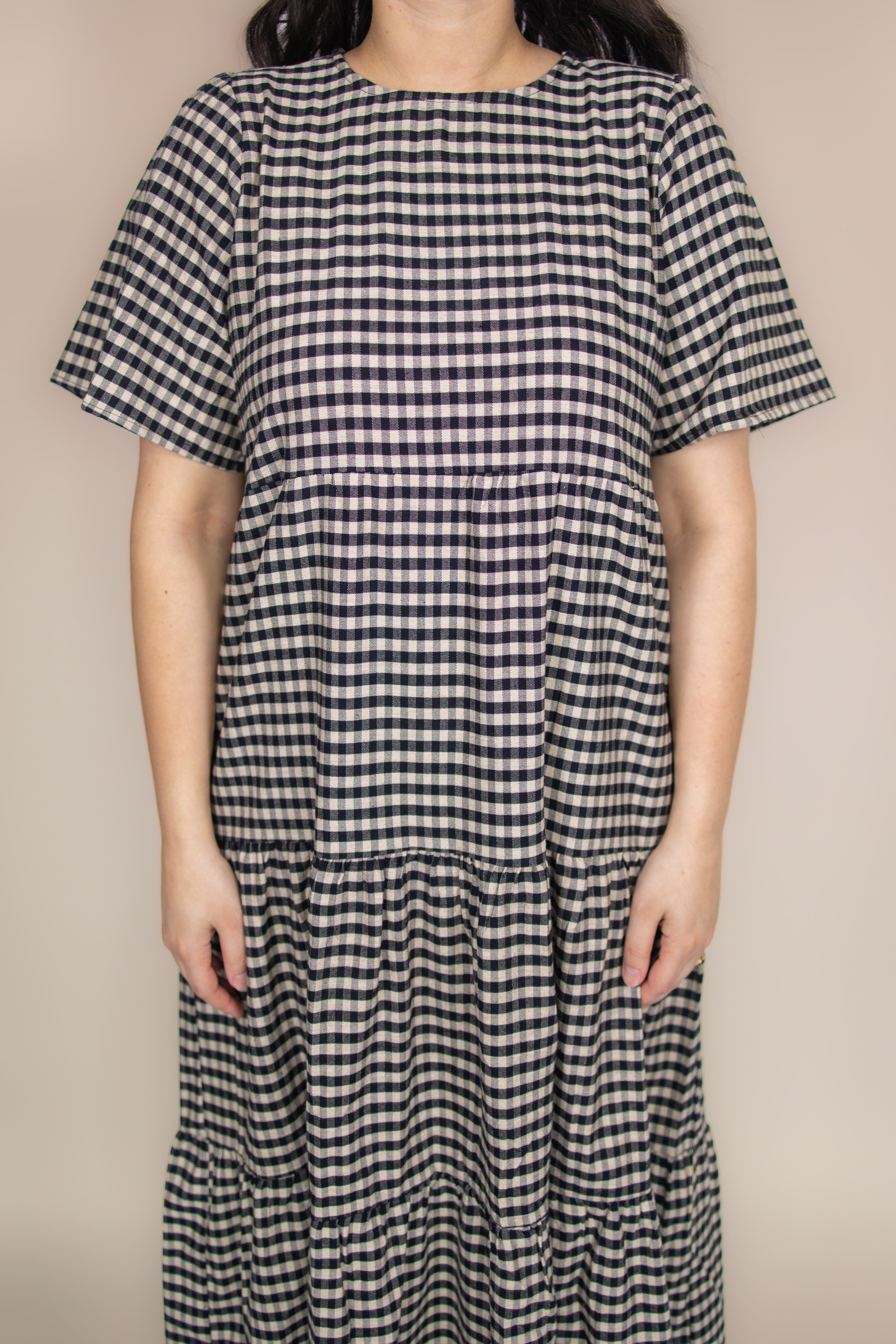 London Gingham Tiered Dress