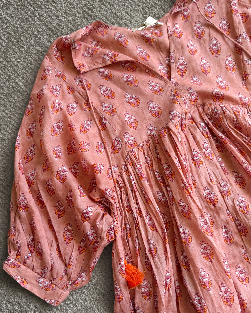 Delilah Flowy Dress in Coral