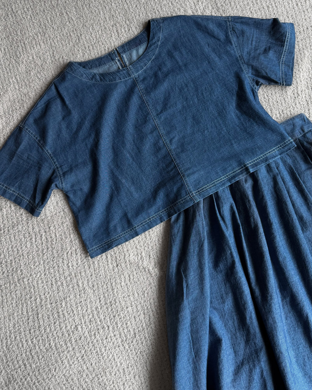 Remy Denim Print Midi Set