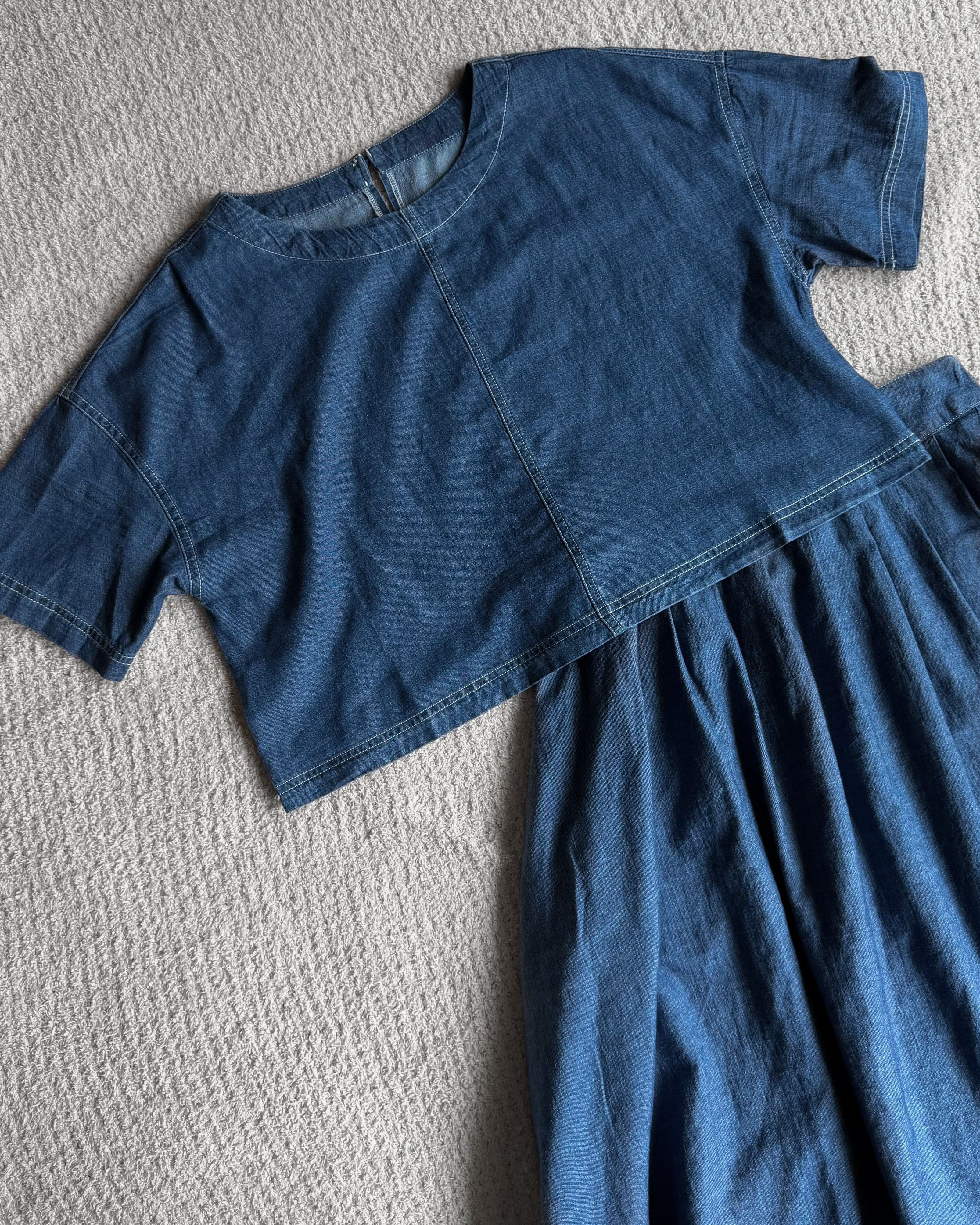 Remy Denim Print Midi Set