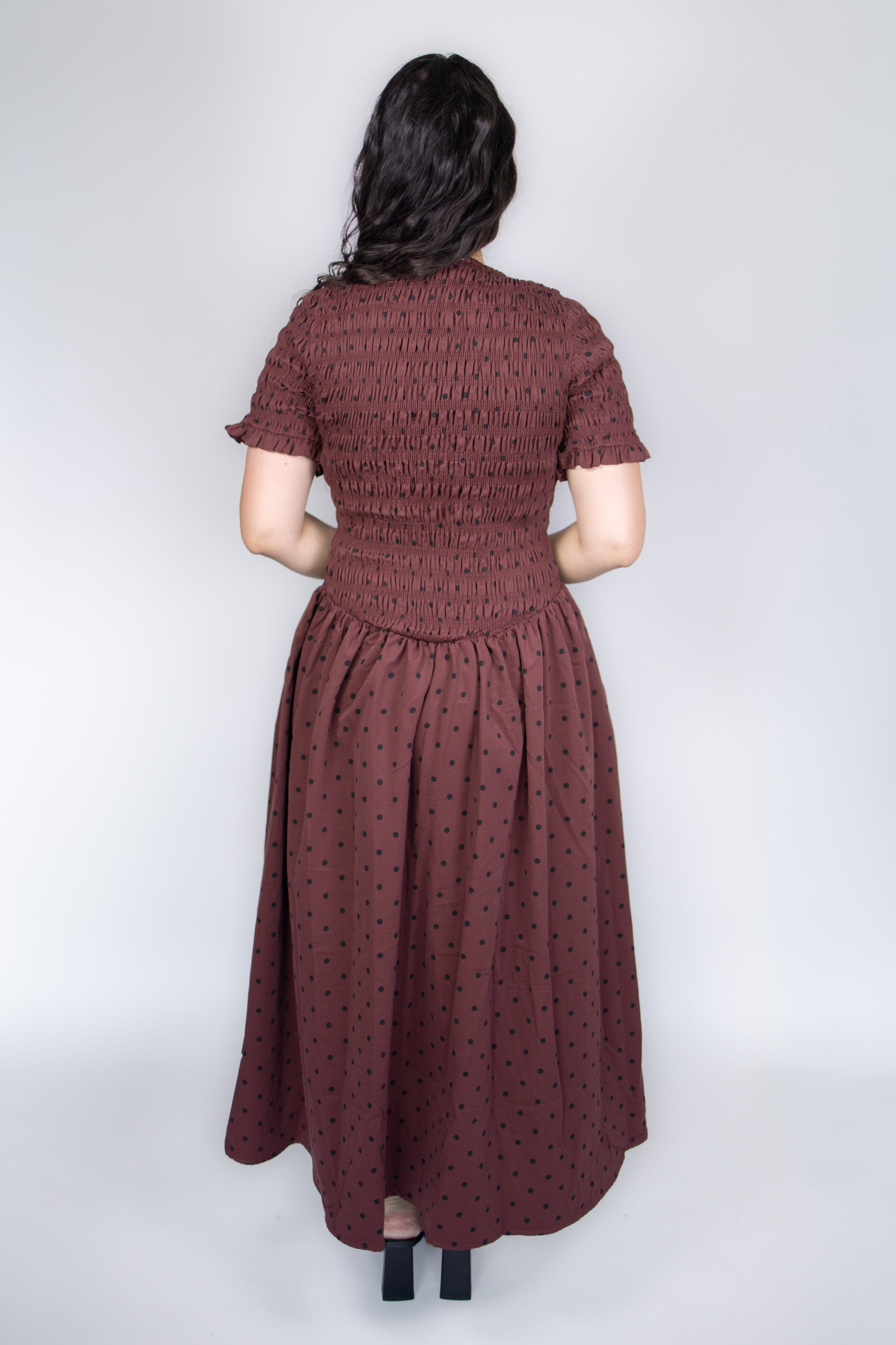 Fia Polka Dot Smocked Dress