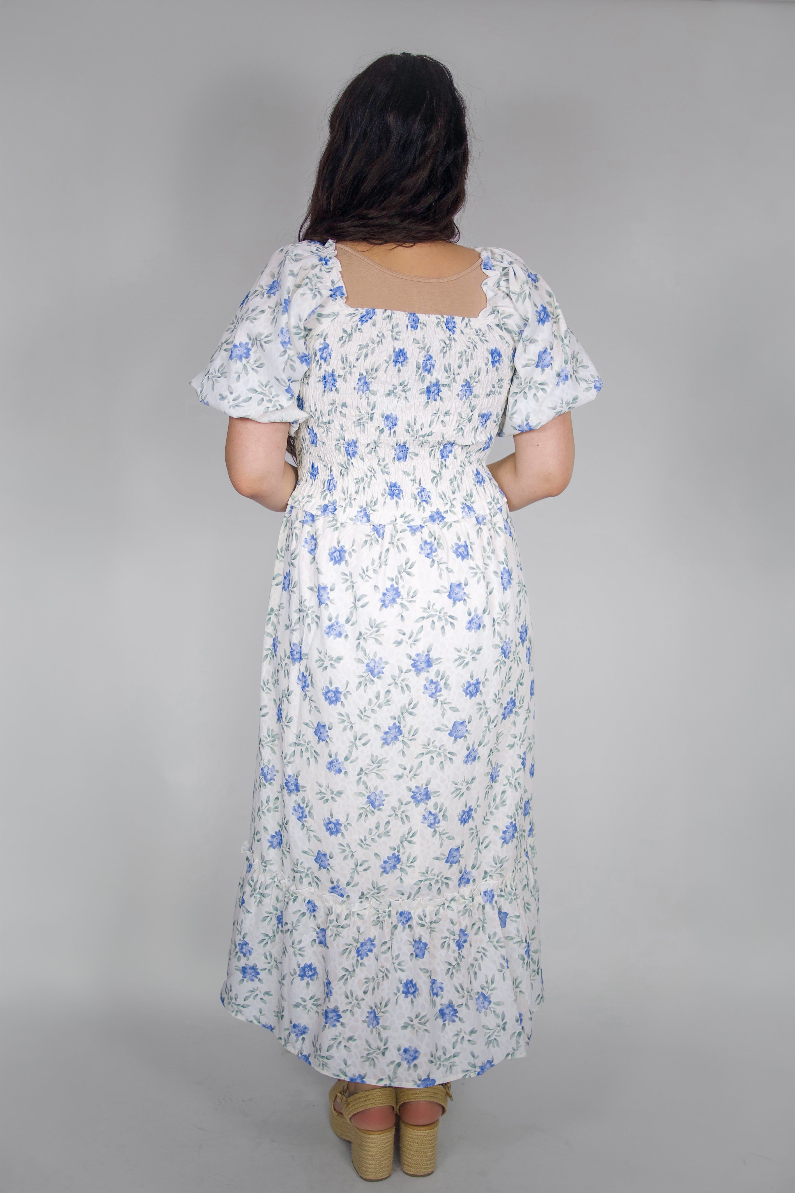 Vestido midi fruncido de Jensen