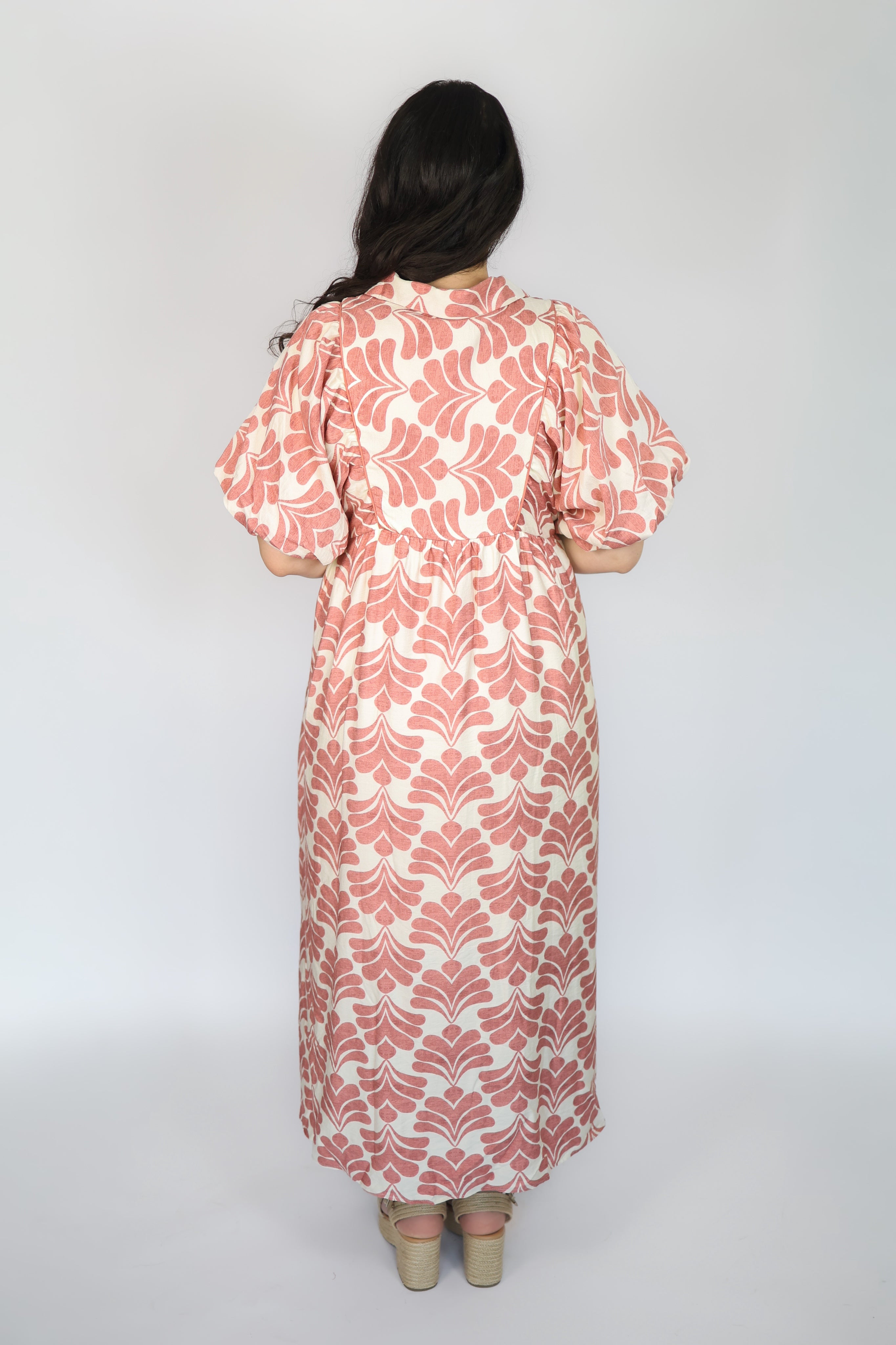 Maven Floral Smocked Dress in Mauve