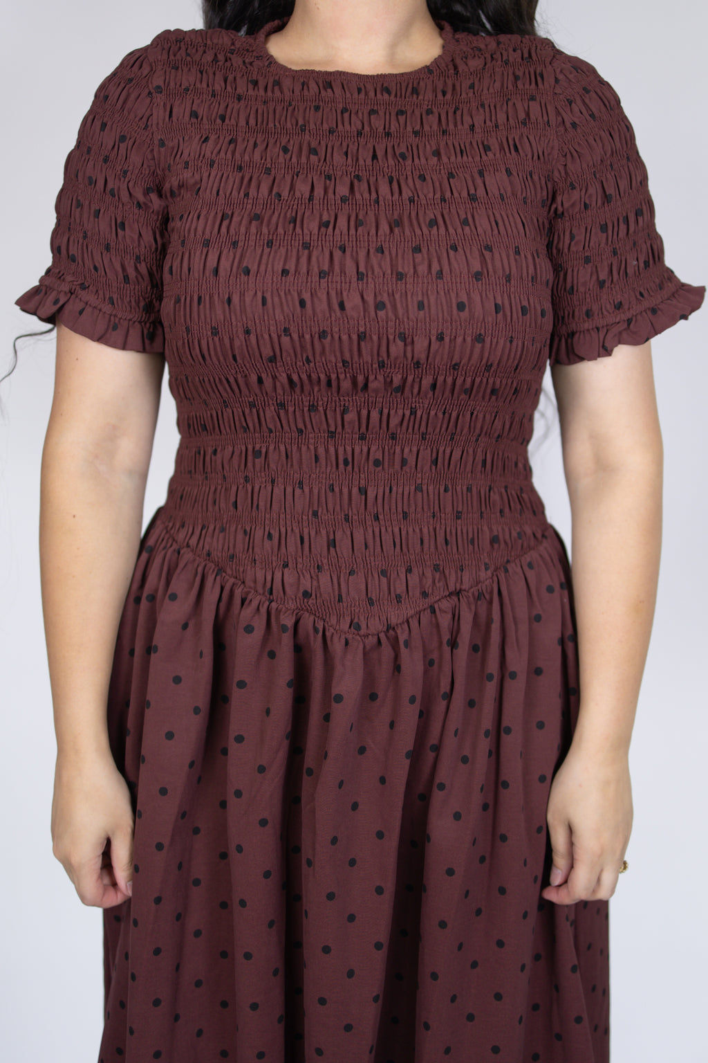 Fia Polka Dot Smocked Dress