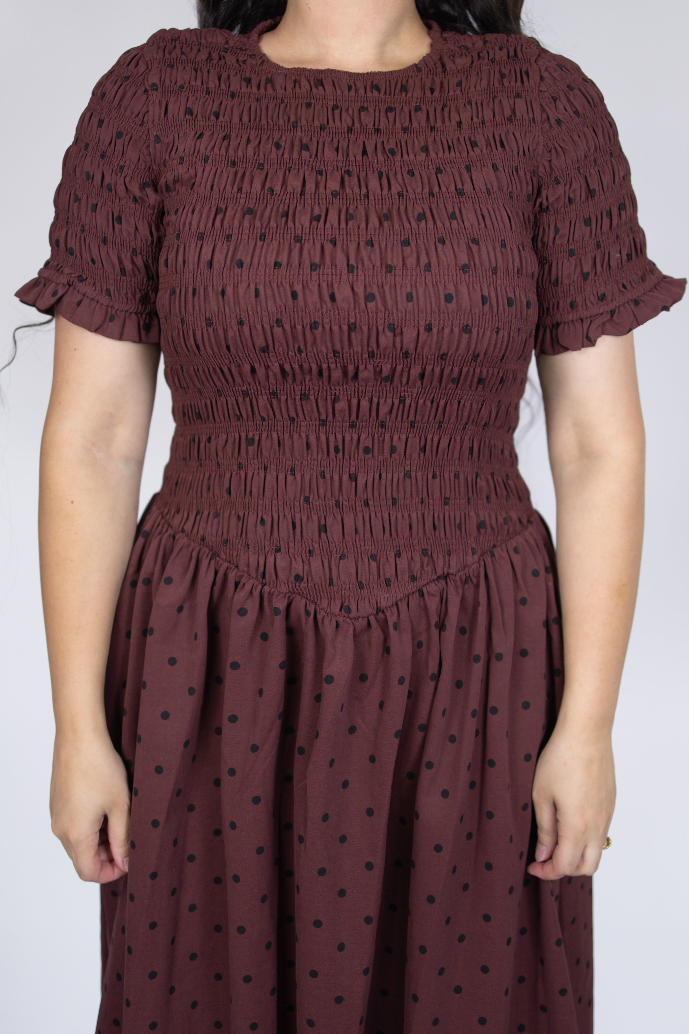 Fia Polka Dot Smocked Dress