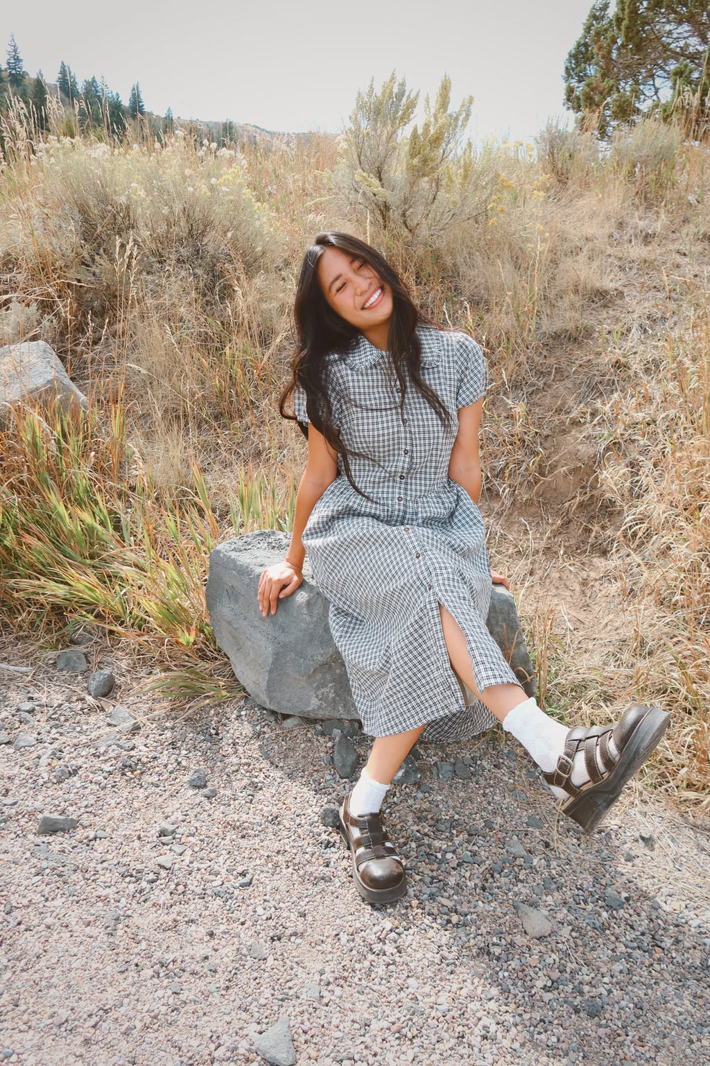 Lottie Peter Pan Collar Plaid Dress