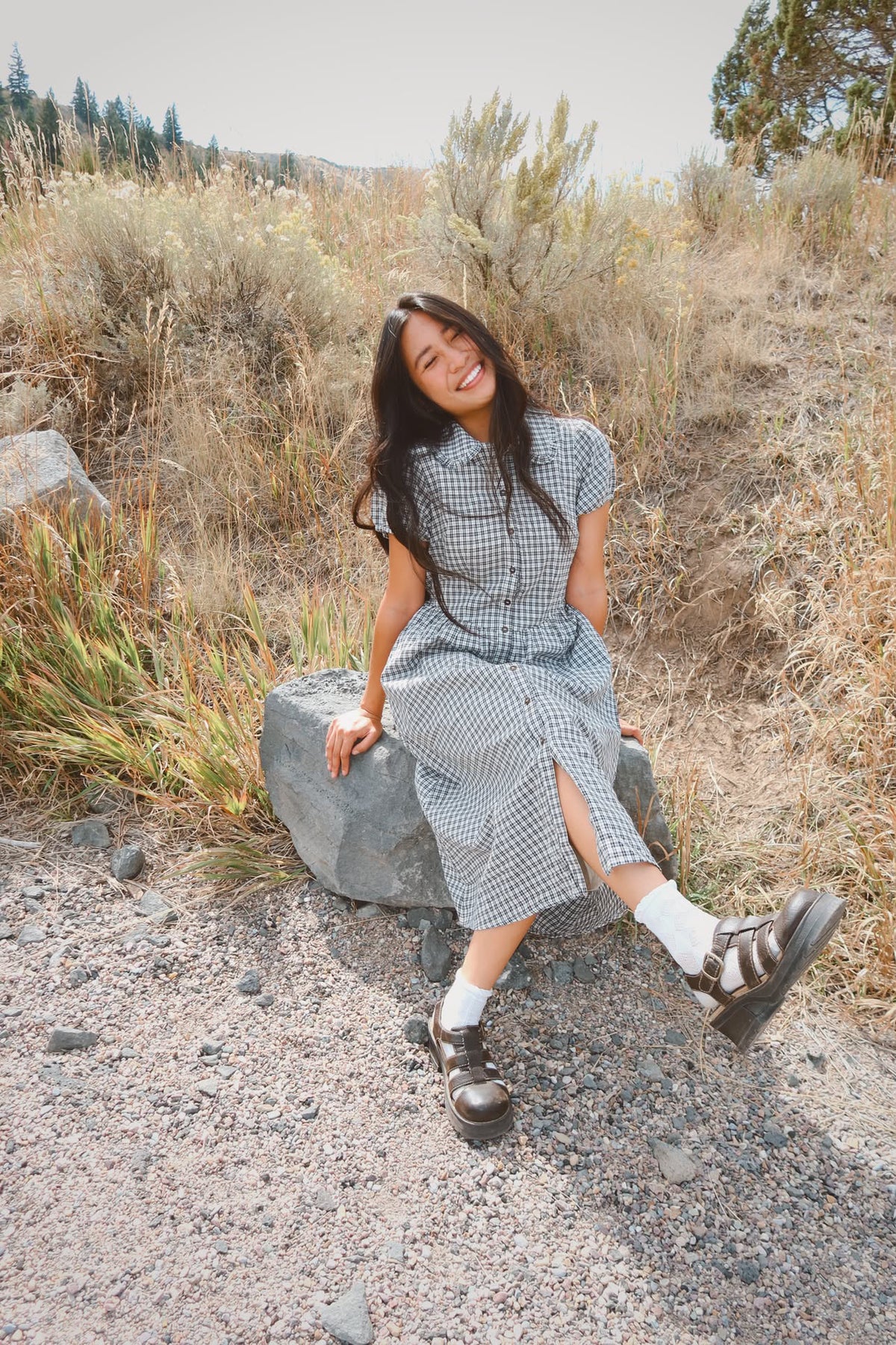 Lottie Peter Pan Collar Plaid Dress
