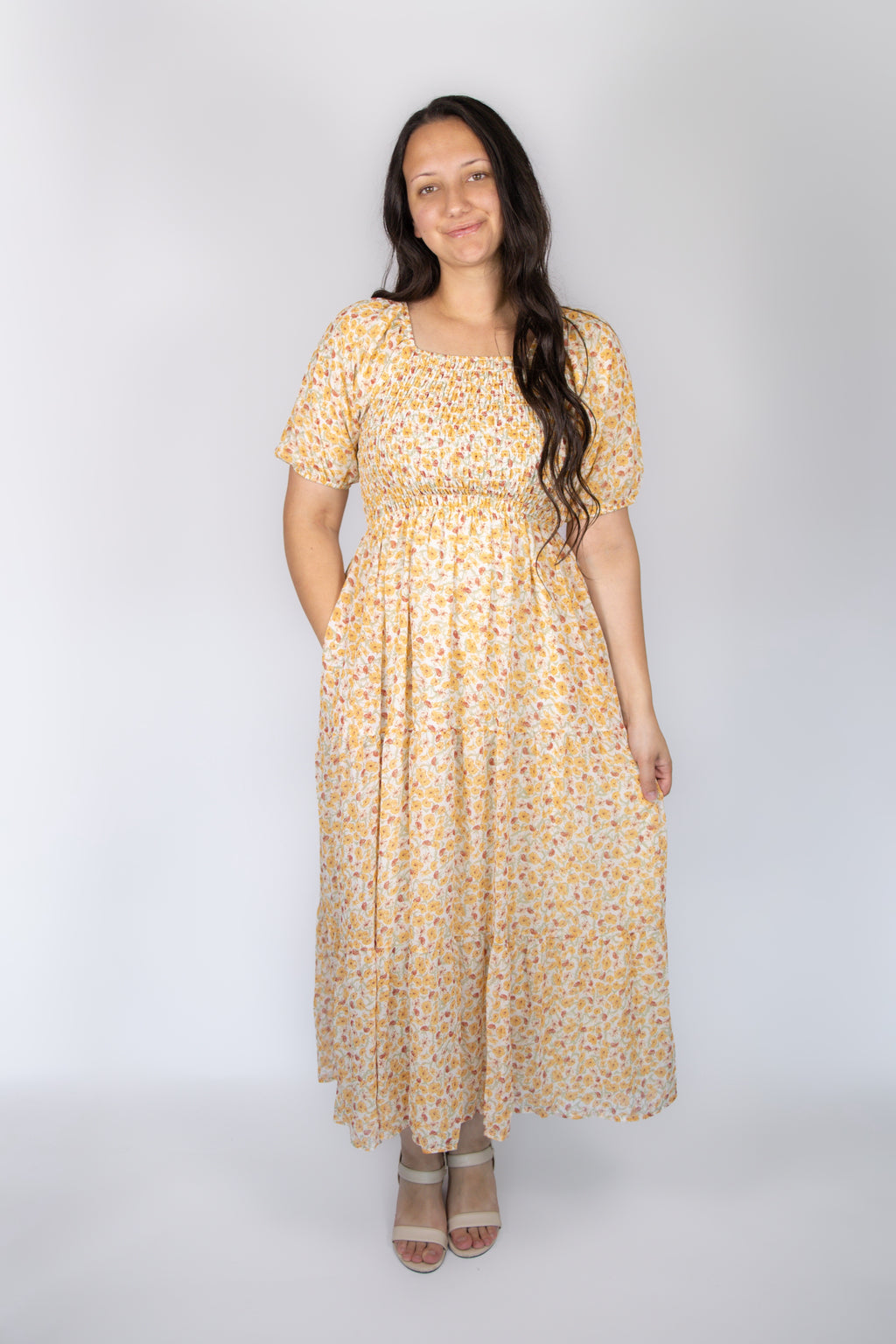 Indy Dress in Orange Bloom