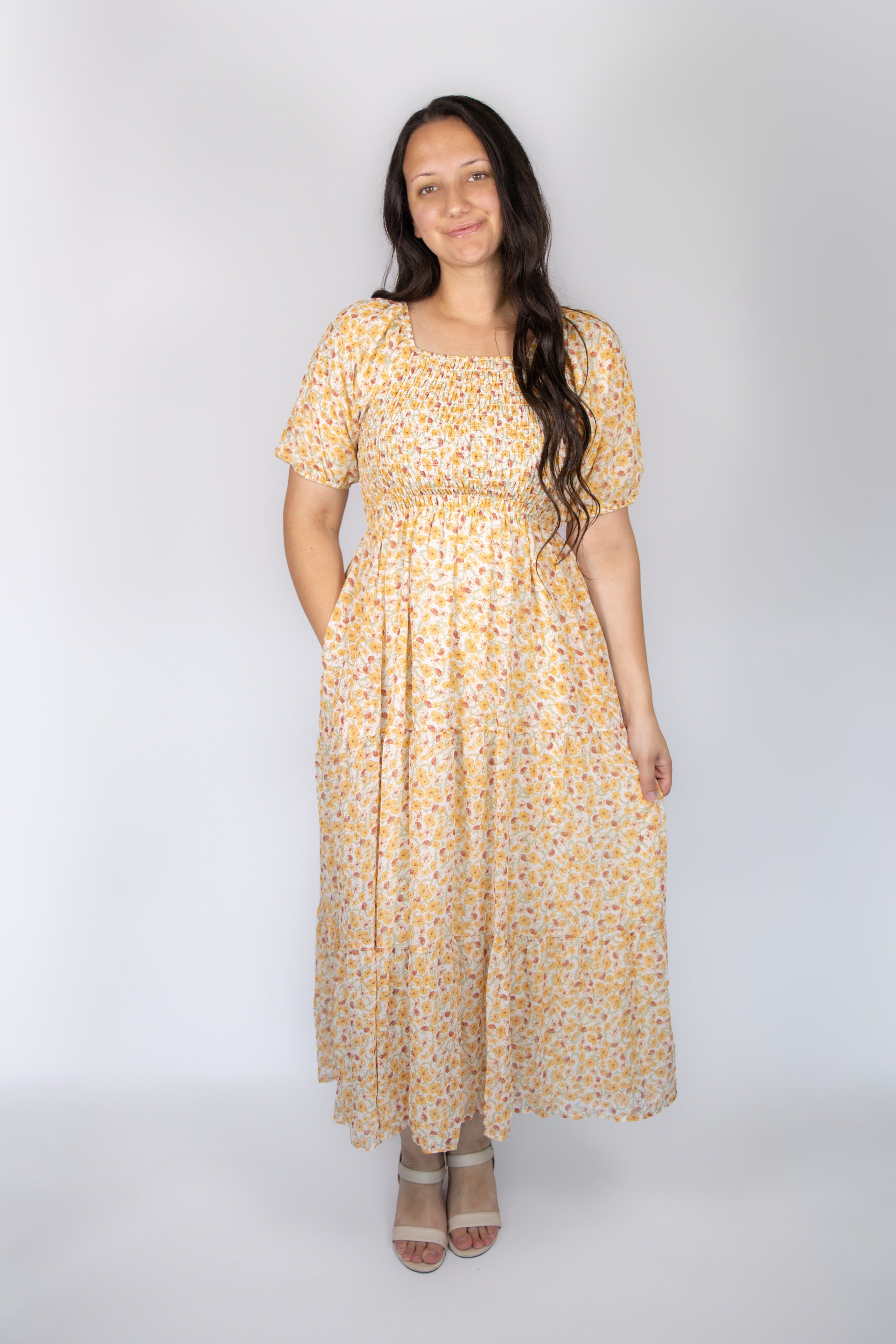 Indy Dress in Orange Bloom