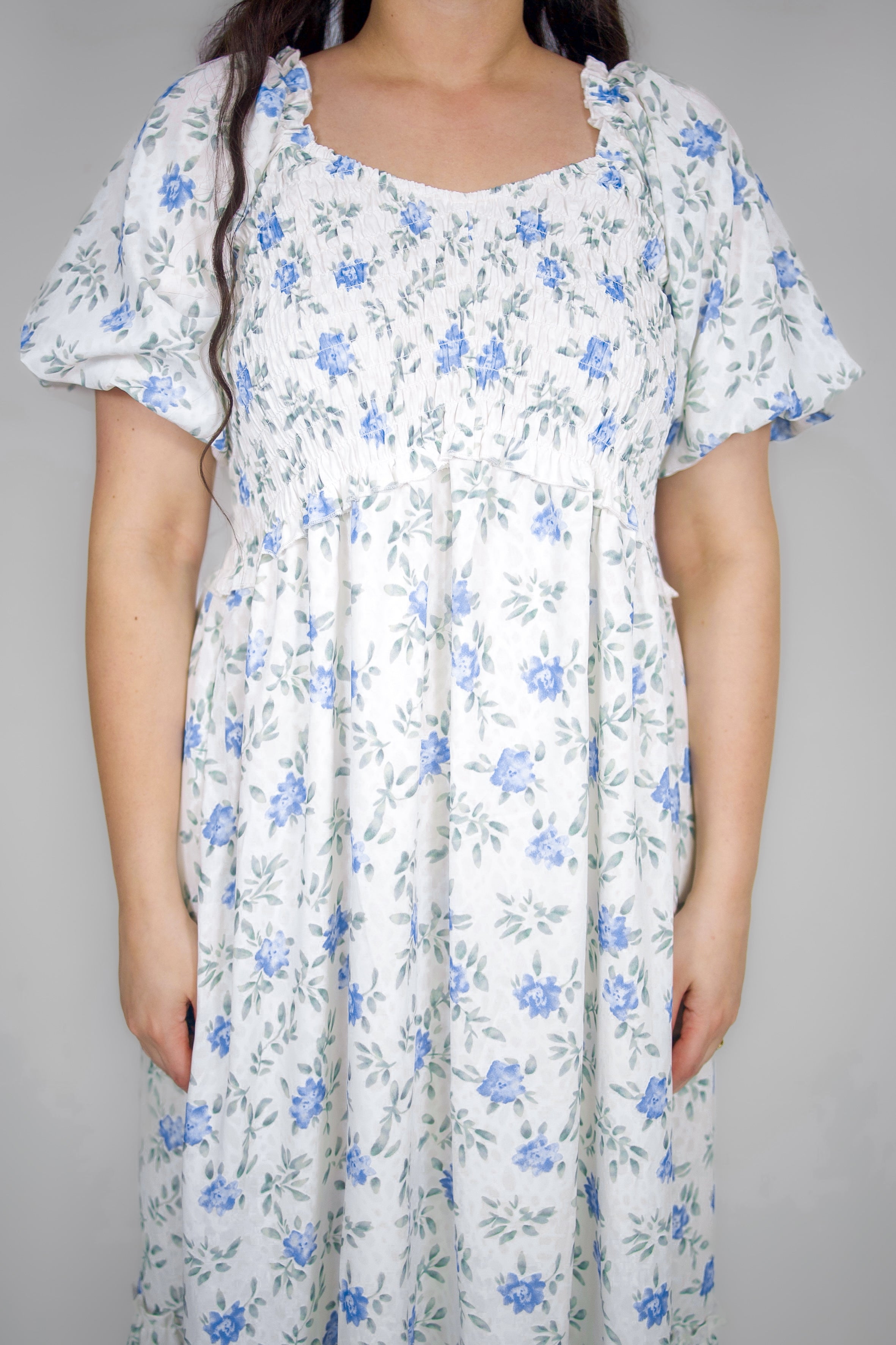 Vestido midi fruncido de Jensen