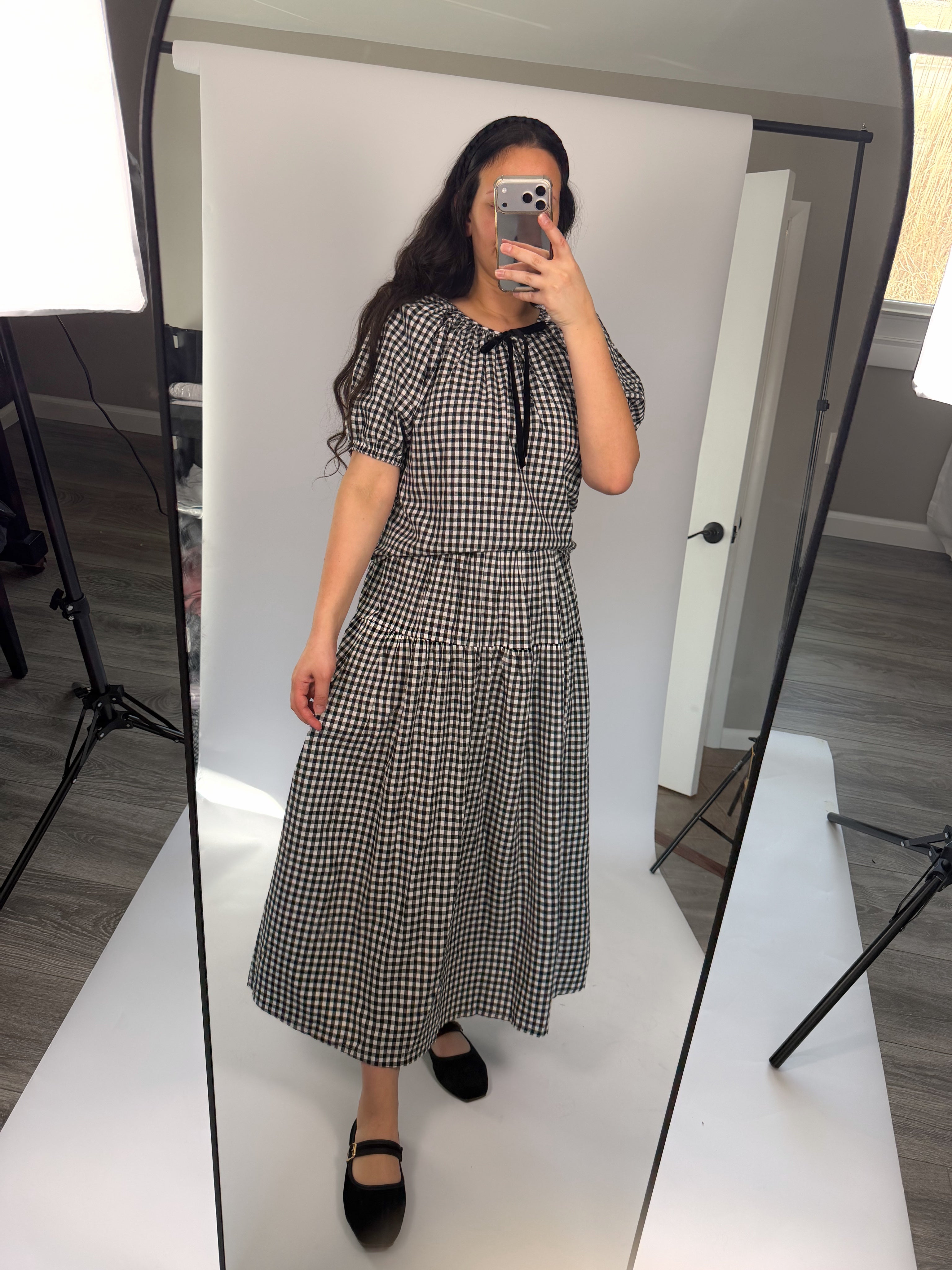 Mollie Gingham Skirt Set