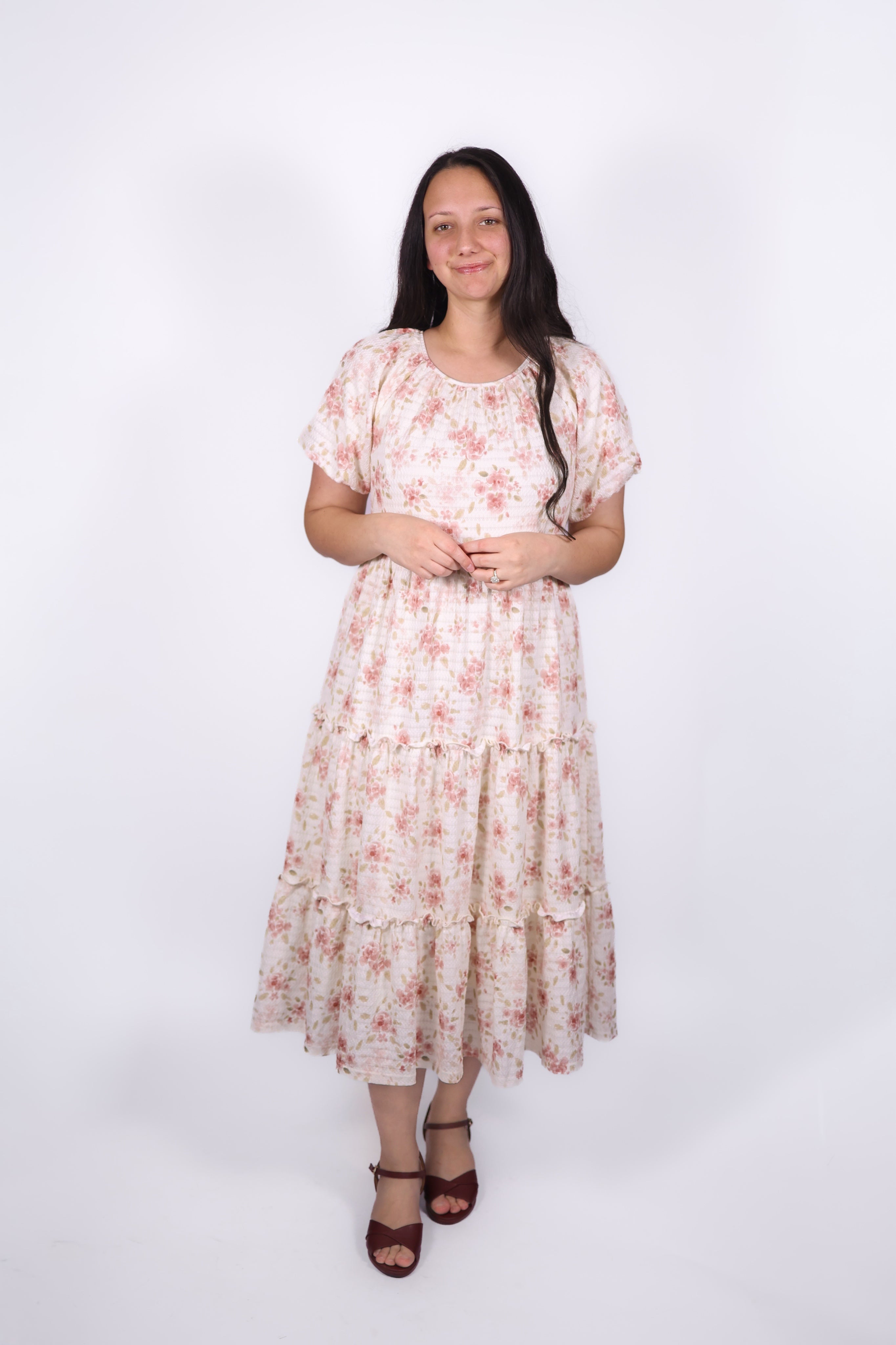Serena Midi Dress in Mulberry
