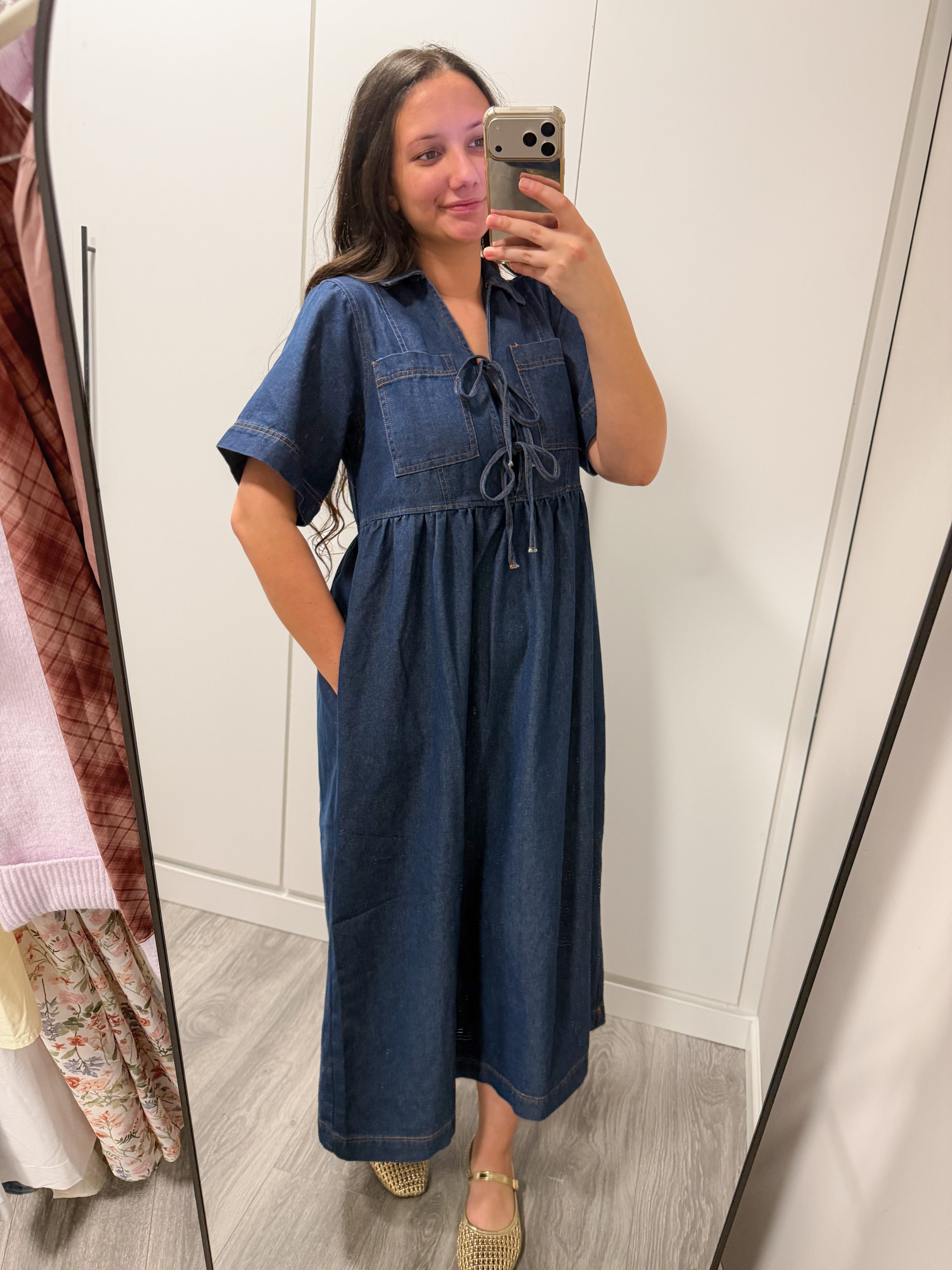 Tessa Denim Babydoll Dress