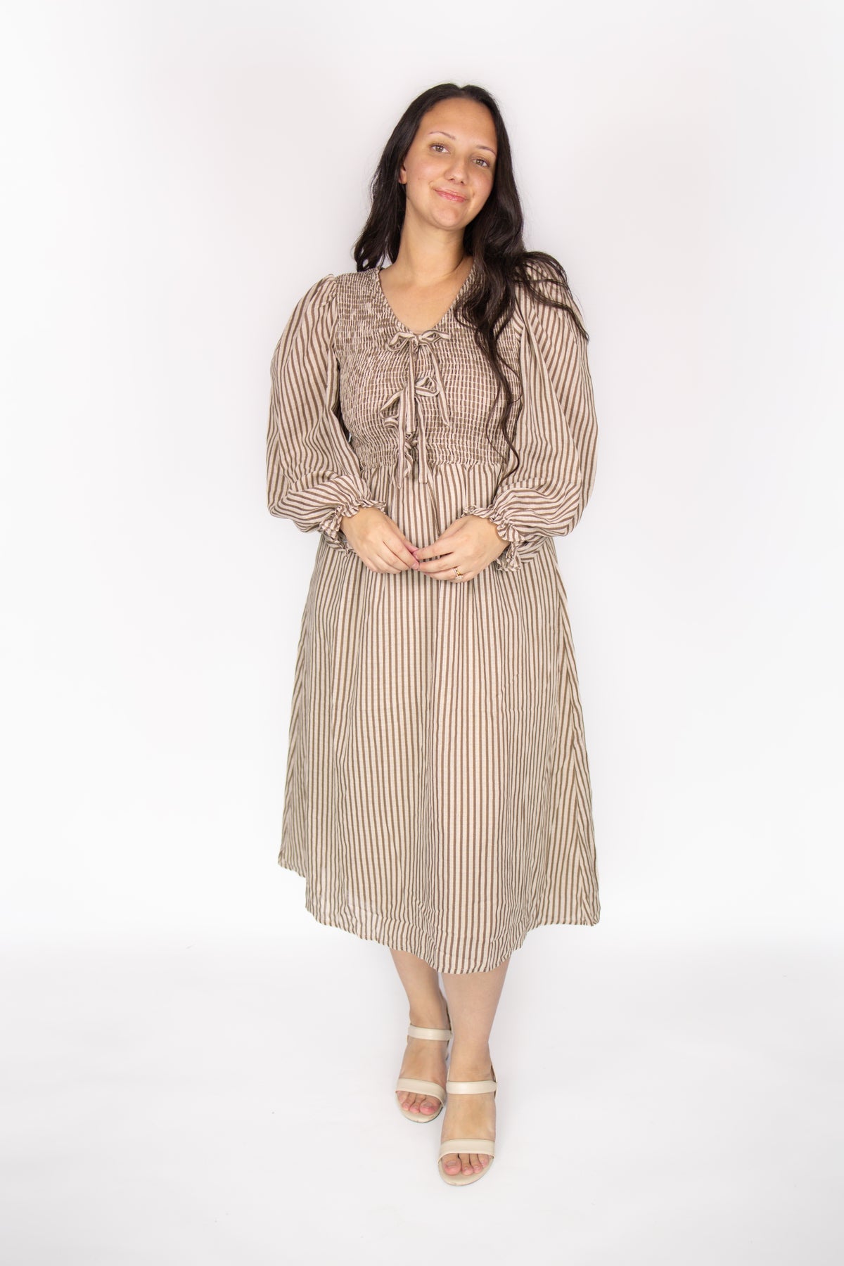 Jocelyn Striped Smocked Dress