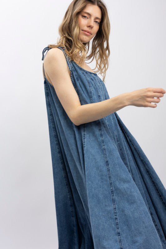 Charlie Flowy Denim Dress