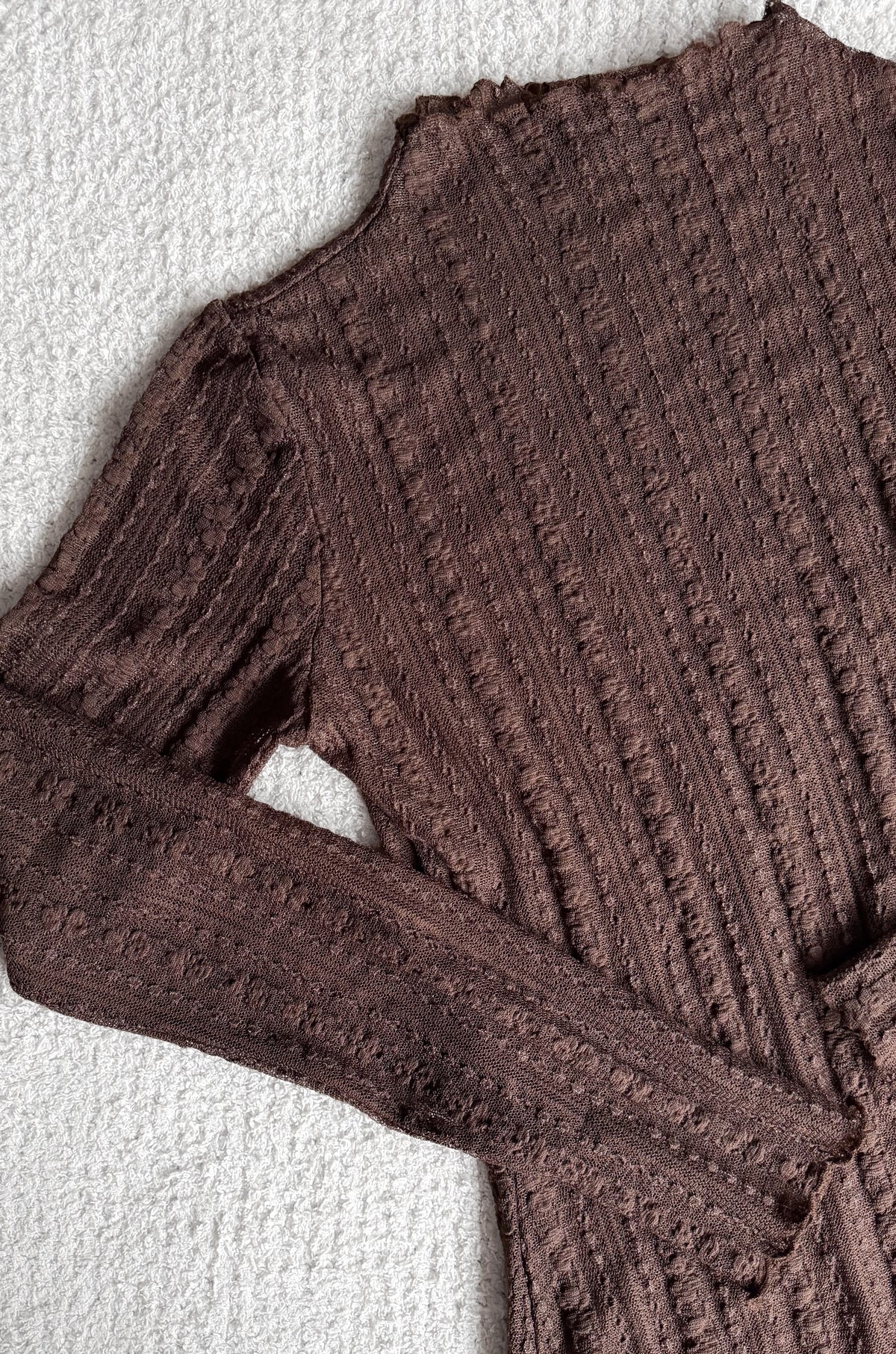 Lace Layering Long Sleeve in Brown