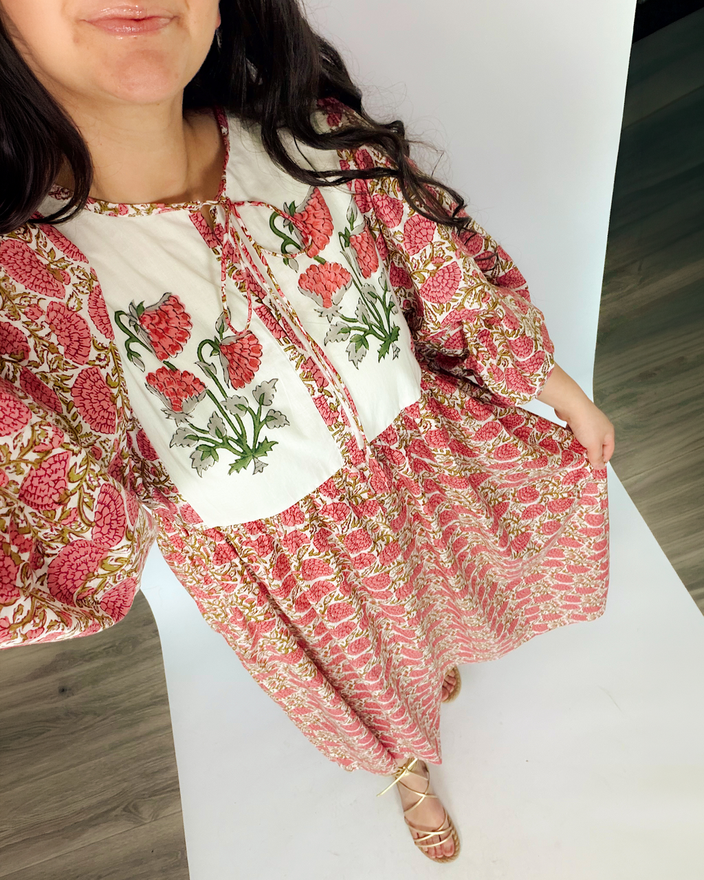 Avani Dress in Pink Floral