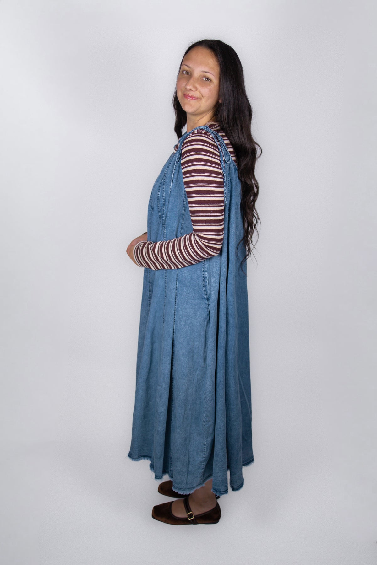 Charlie Flowy Denim Dress