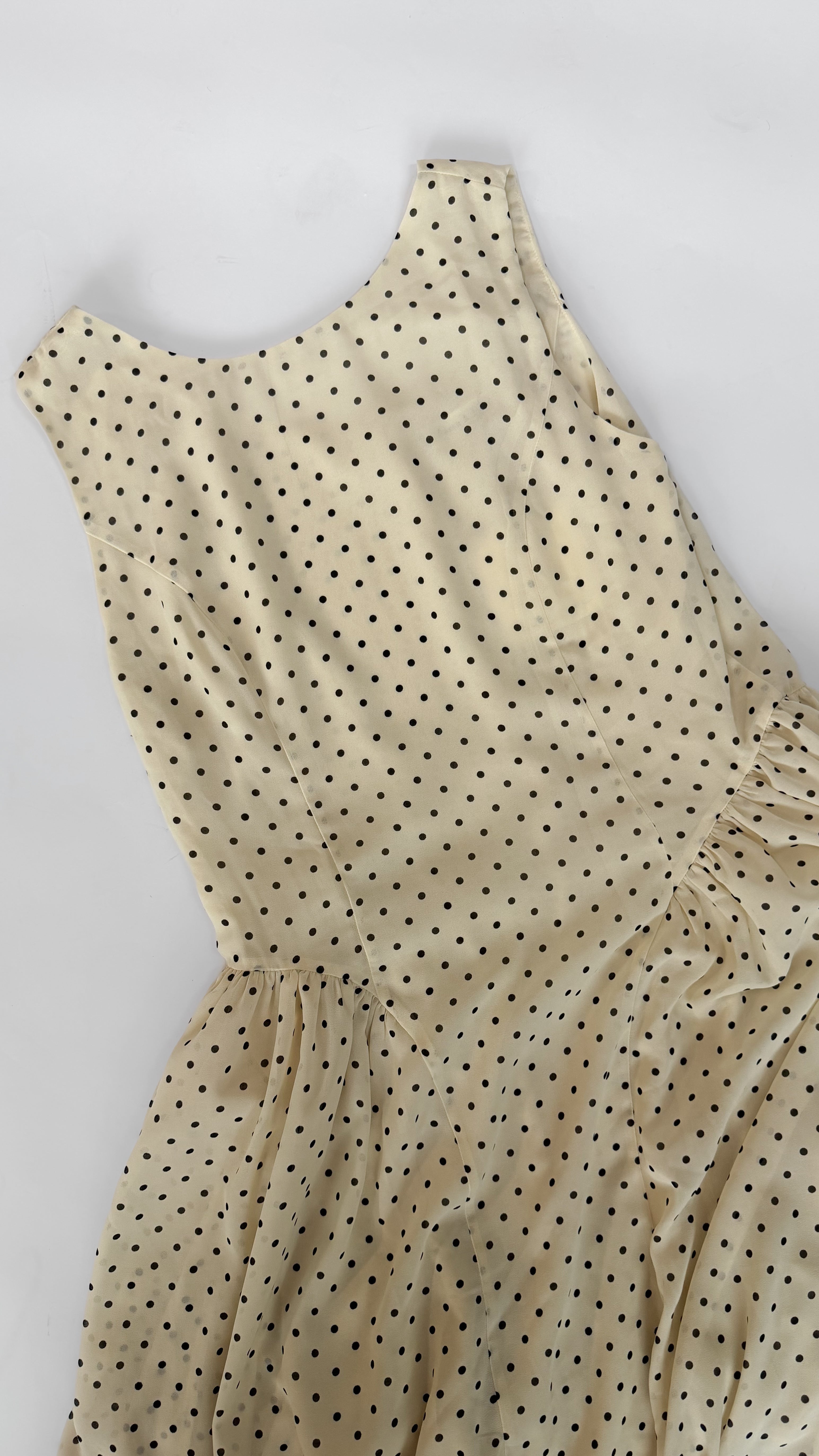 Kamrie Polka Dot Tank Dress in Cream